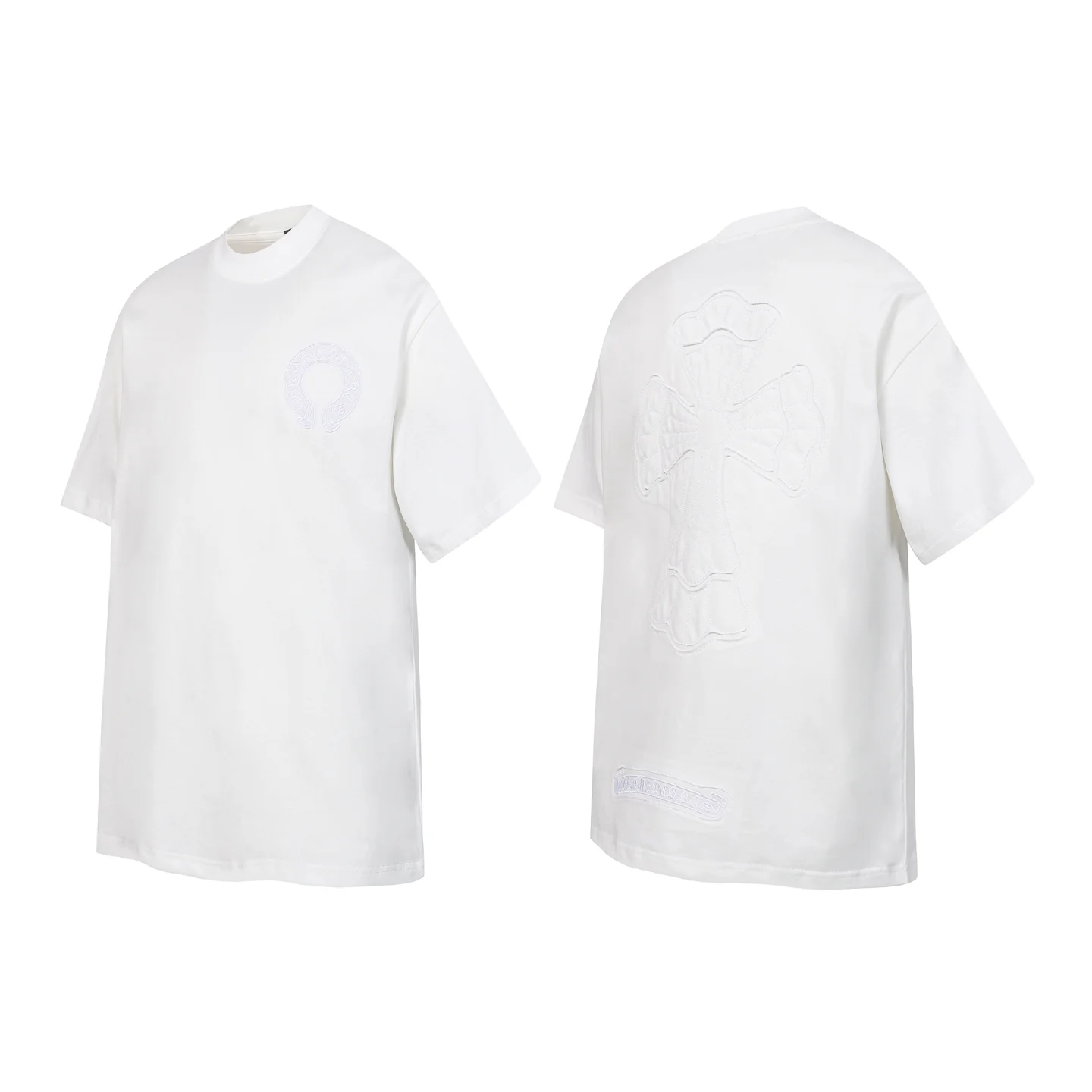 Embroidered Cross Patch Oversized T-Shirt D10013660 — view 2