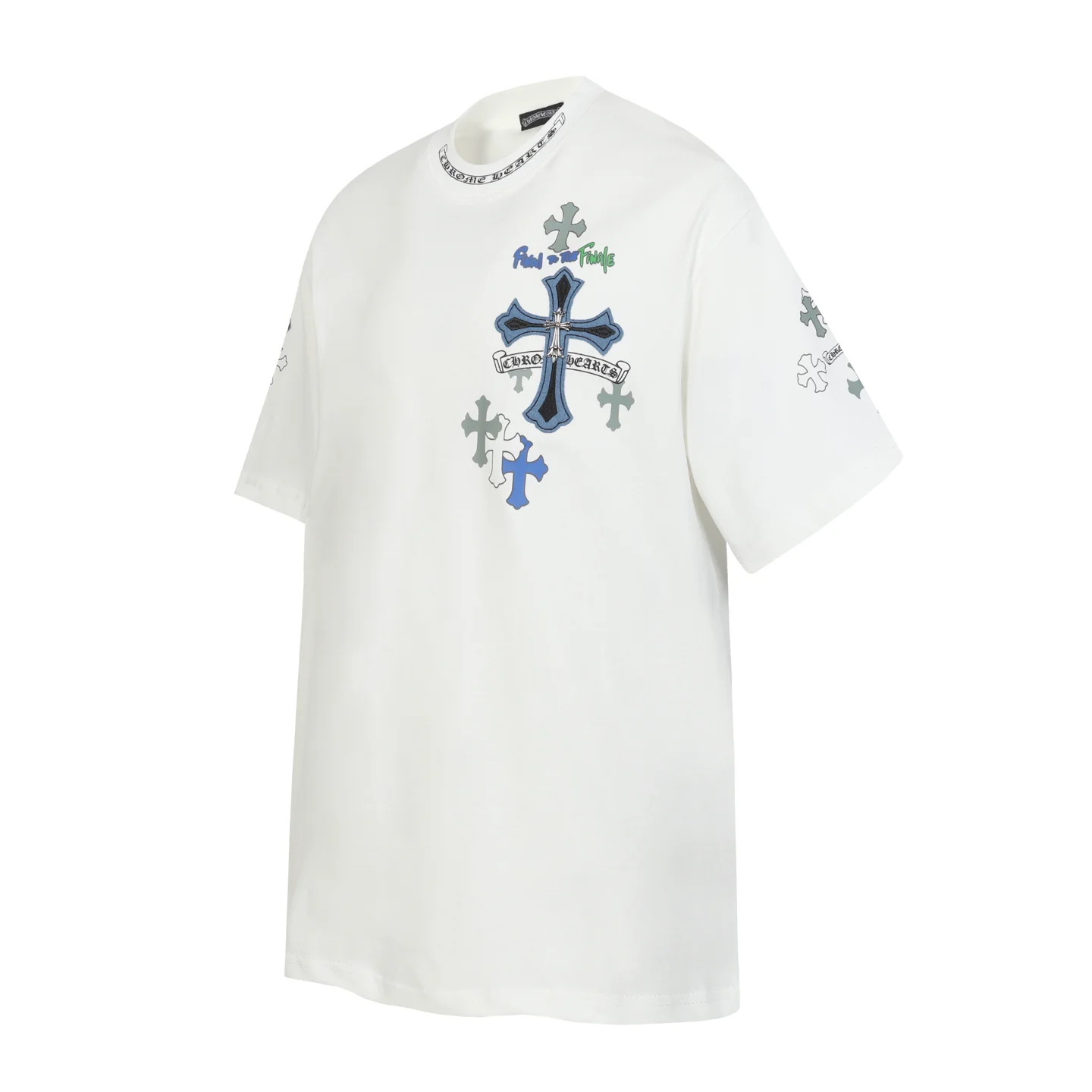 Cross Patch Embroidered Cotton T-Shirt D10513685 — view 2
