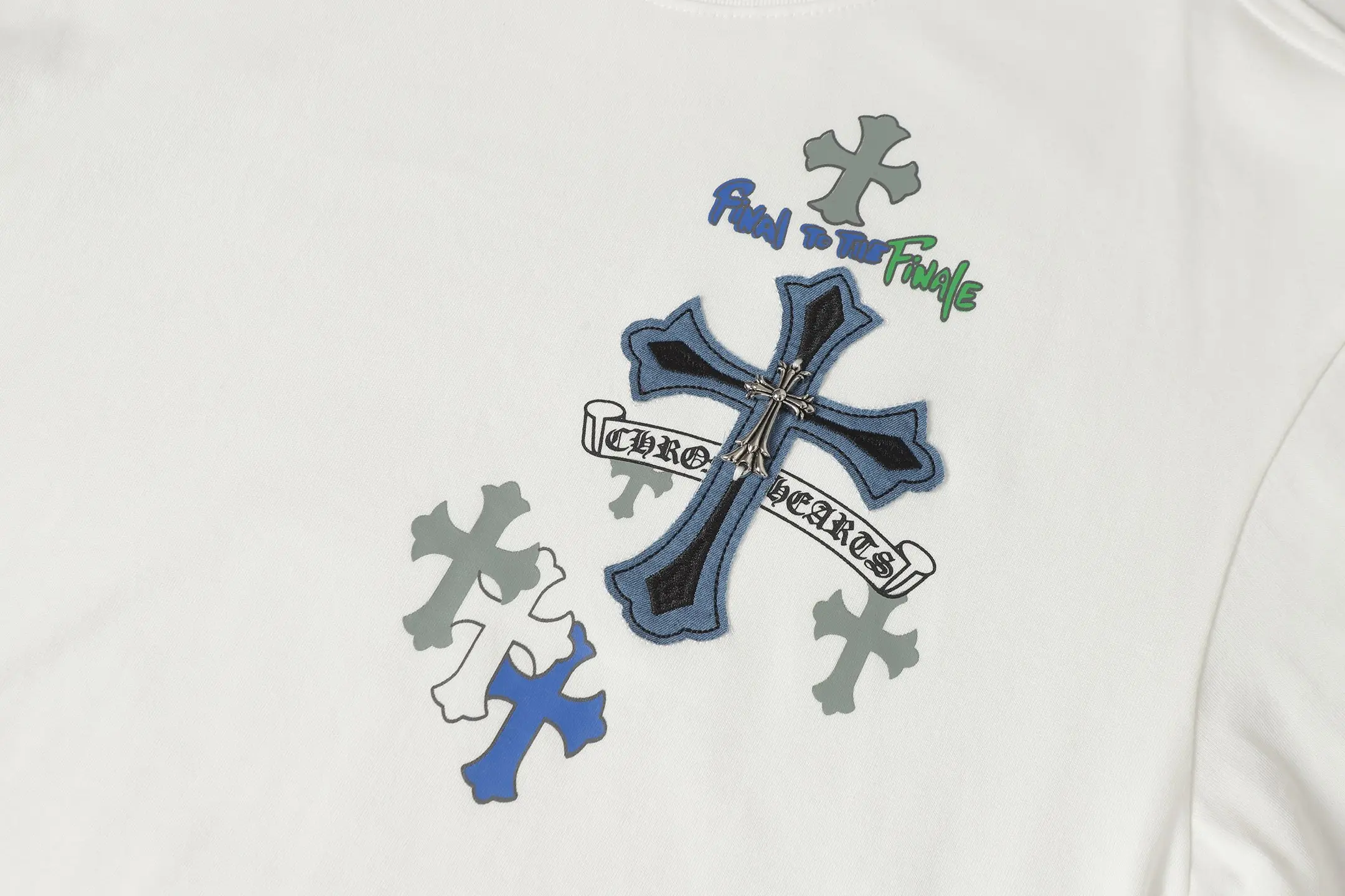 Cross Patch Embroidered Cotton T-Shirt D10513685 — view 5