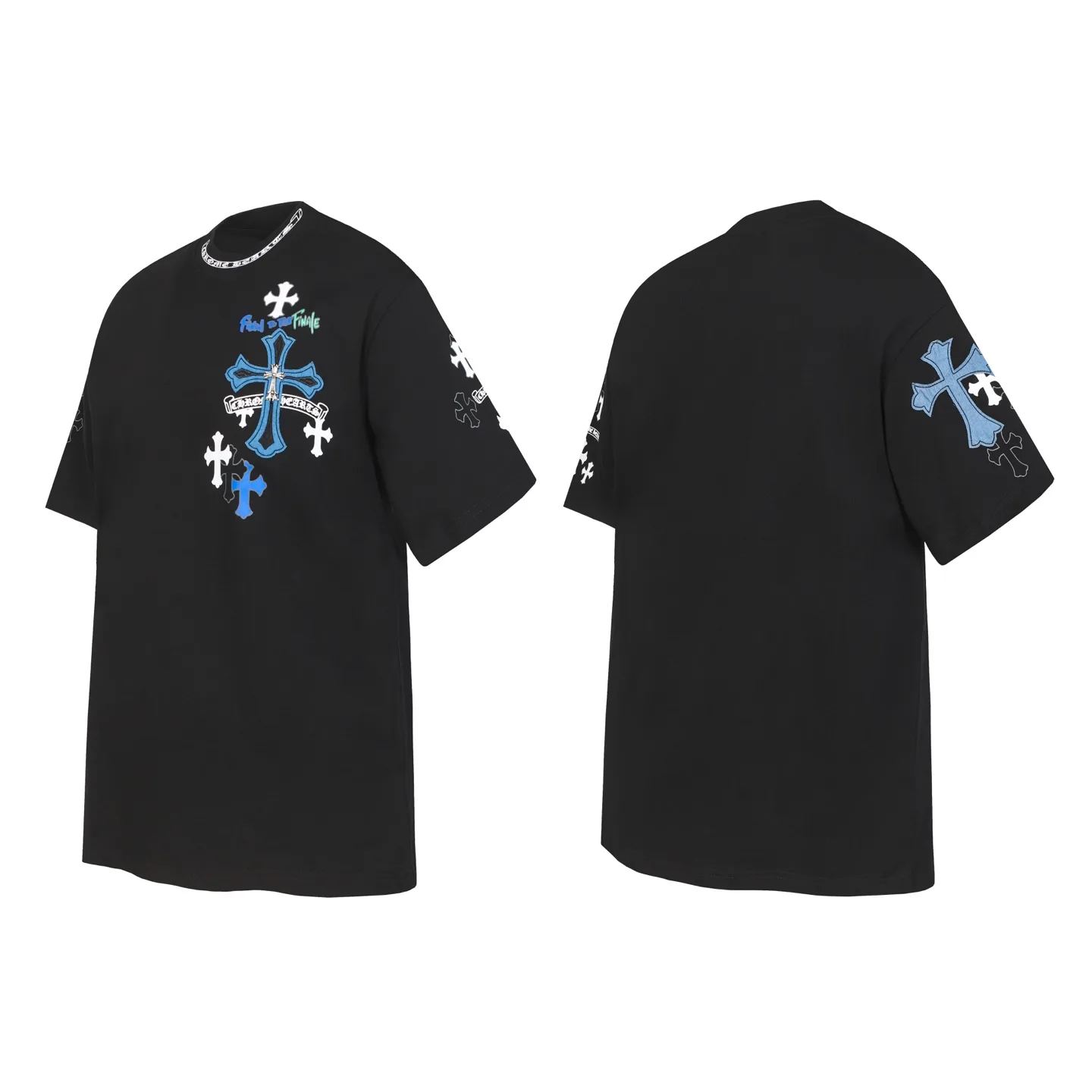 Cross Patch Embroidered Cotton T-Shirt D10513684