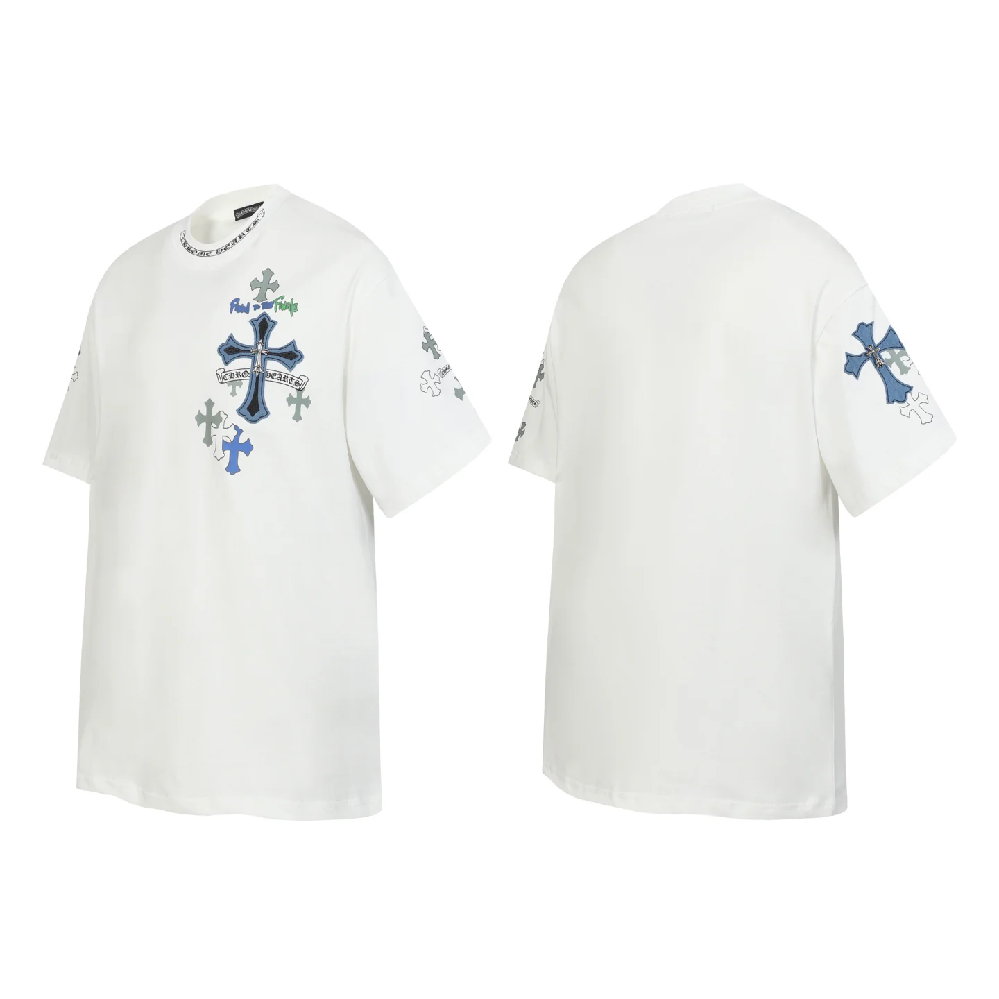 Cross Patch Embroidered Cotton T-Shirt D10513686 — view 2