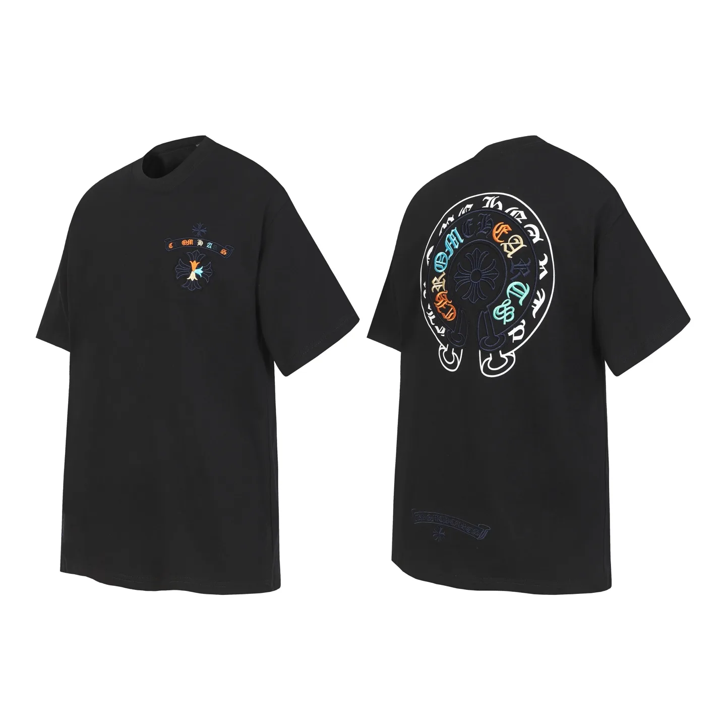 Horseshoe Sanskrit Embroidered T-Shirt D11013673