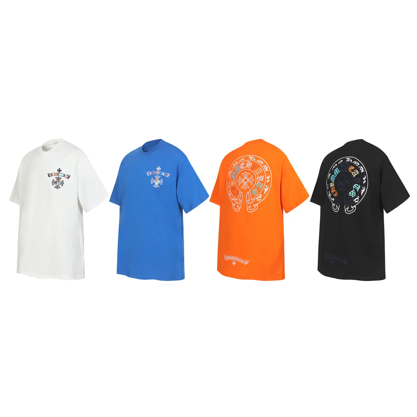 Horseshoe Sanskrit Embroidered Cotton T-Shirt D11013677