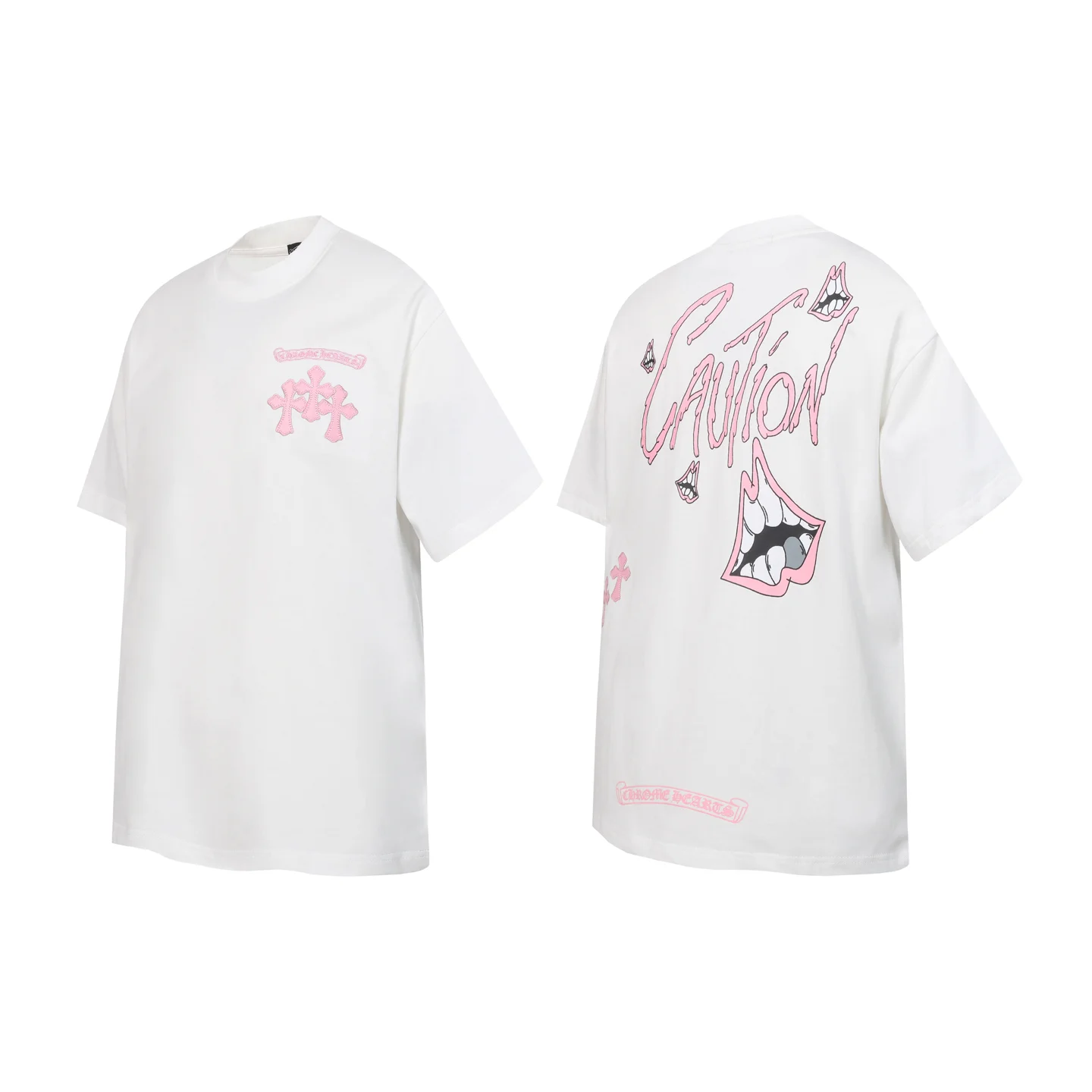 Chrome Hearts Caution Lips Graphic T-Shirt D10013662