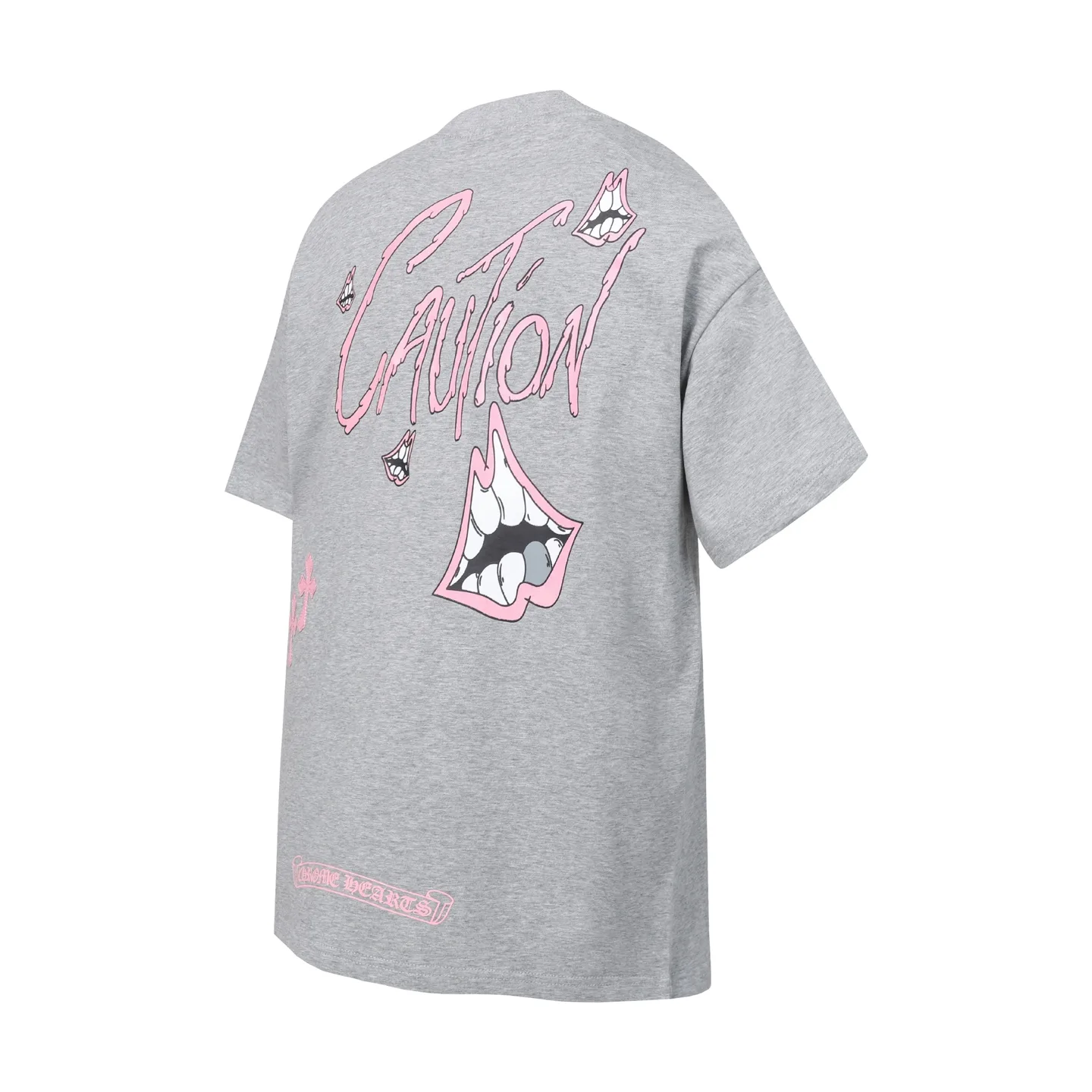 Graffiti Lips Embroidered Cotton T-Shirt D10013663 — view 3