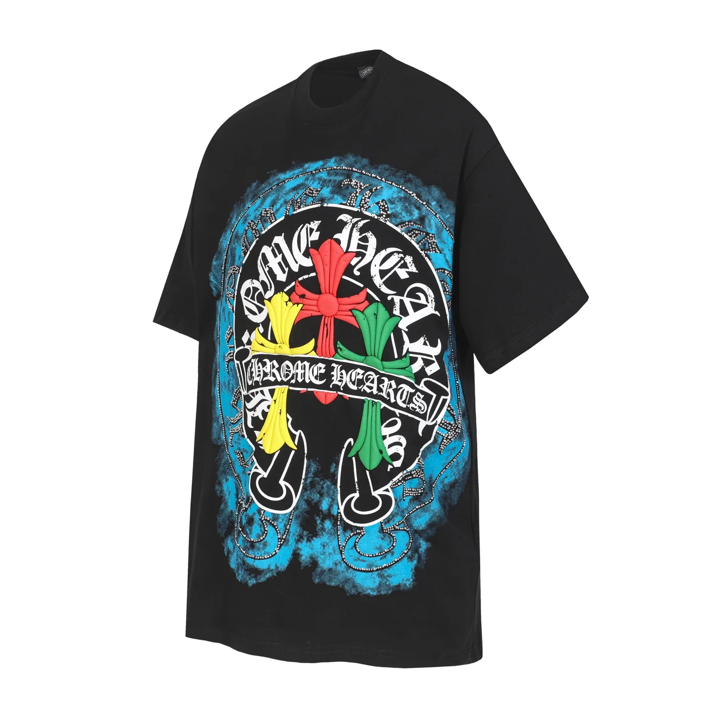 Horseshoe Rhinestone Logo Cotton T-Shirt D10513510 — view 2