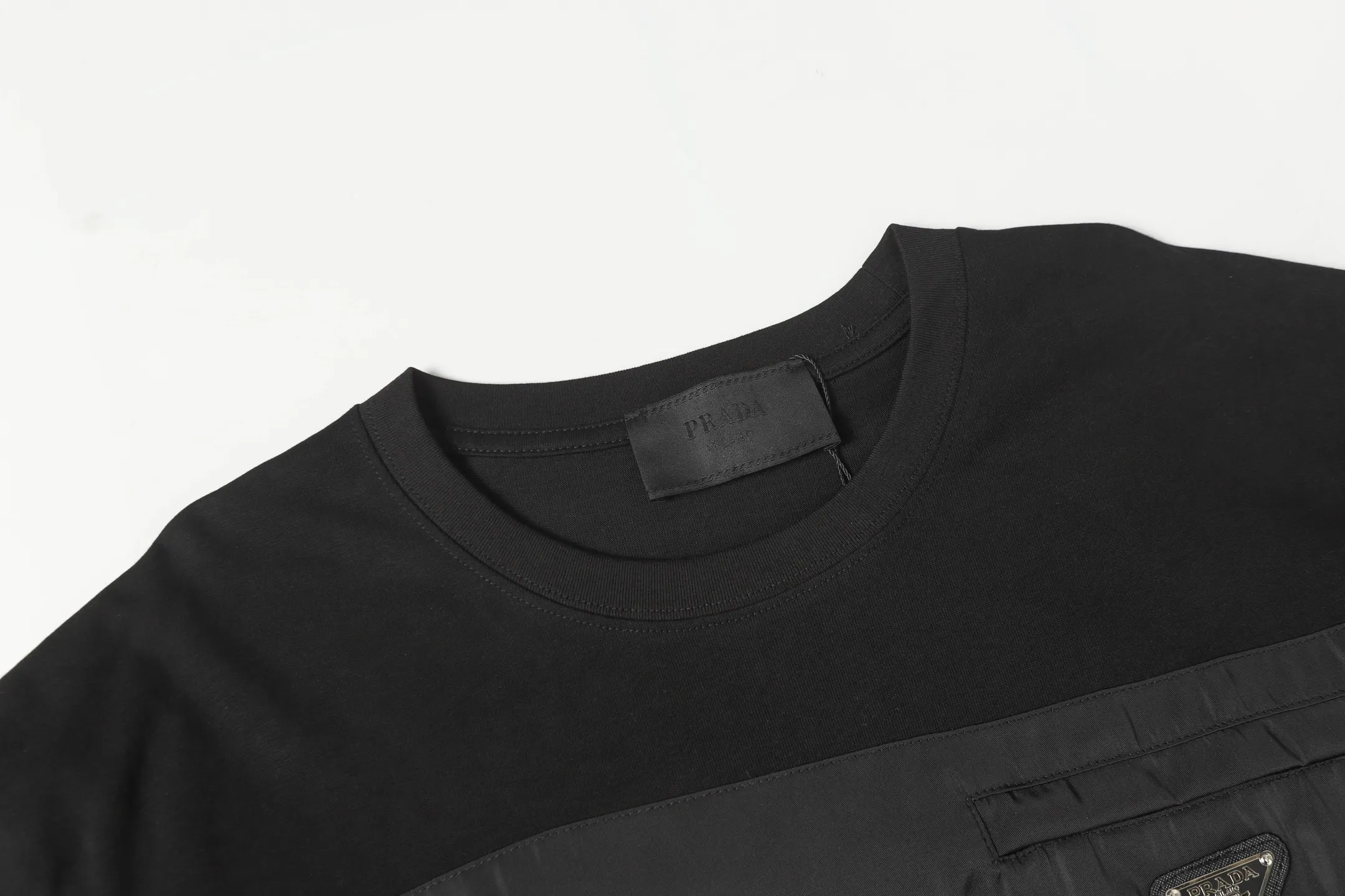 Re-Nylon Inset Cotton T-Shirt D9513730 — view 3