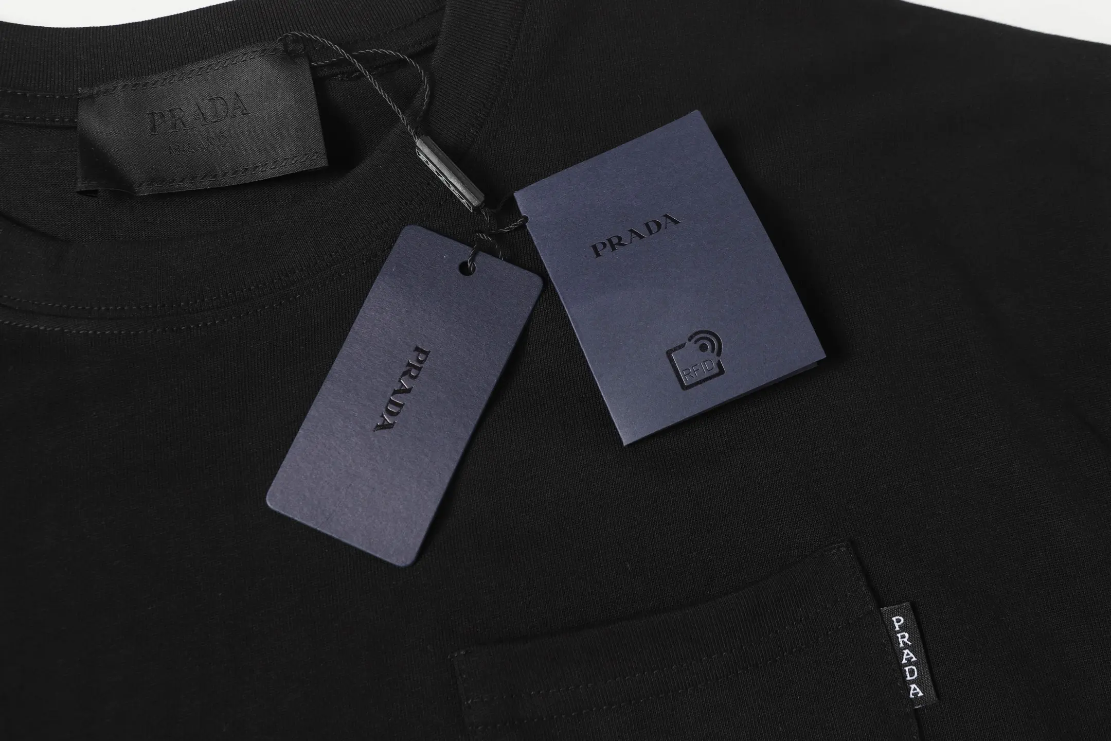 Logo-Label Pocket Cotton T-Shirt D9013725 — view 4