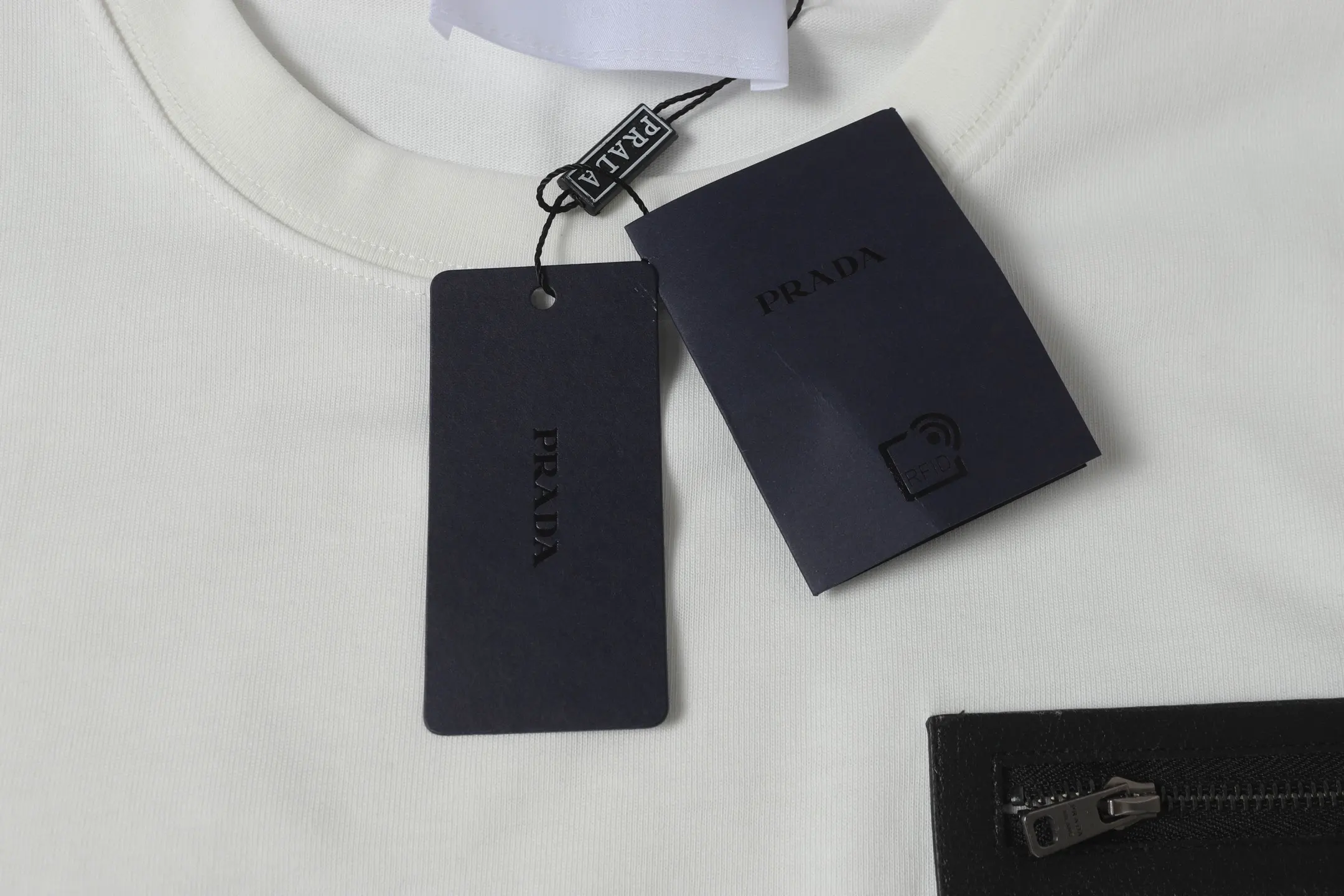 Leather Pocket Cotton Jersey T-Shirt D9513721 — view 4