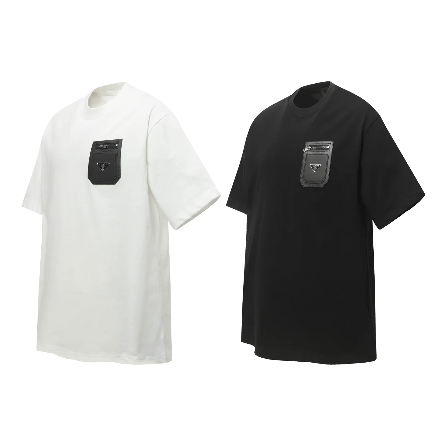 Leather Pocket Cotton T-Shirt D9513723