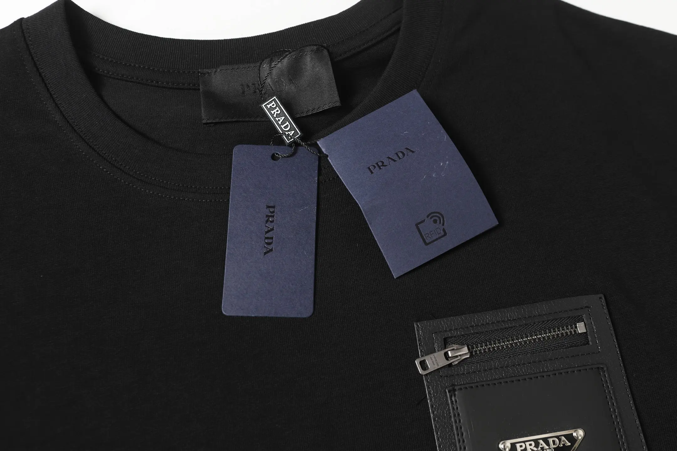 Leather Pocket Logo Cotton T-Shirt D9513722 — view 4