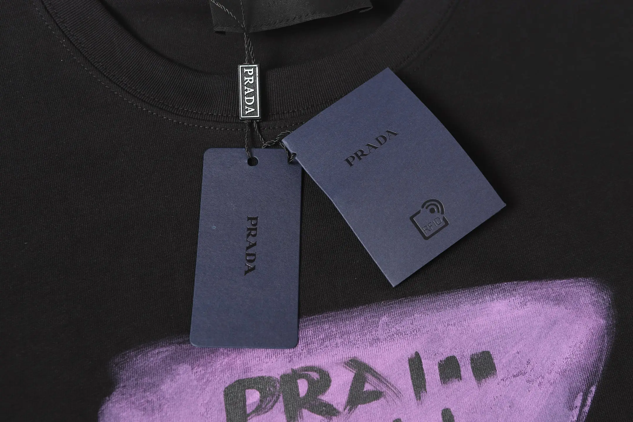 Hand-Painted Logo Cotton T-Shirt D9013712 — view 4