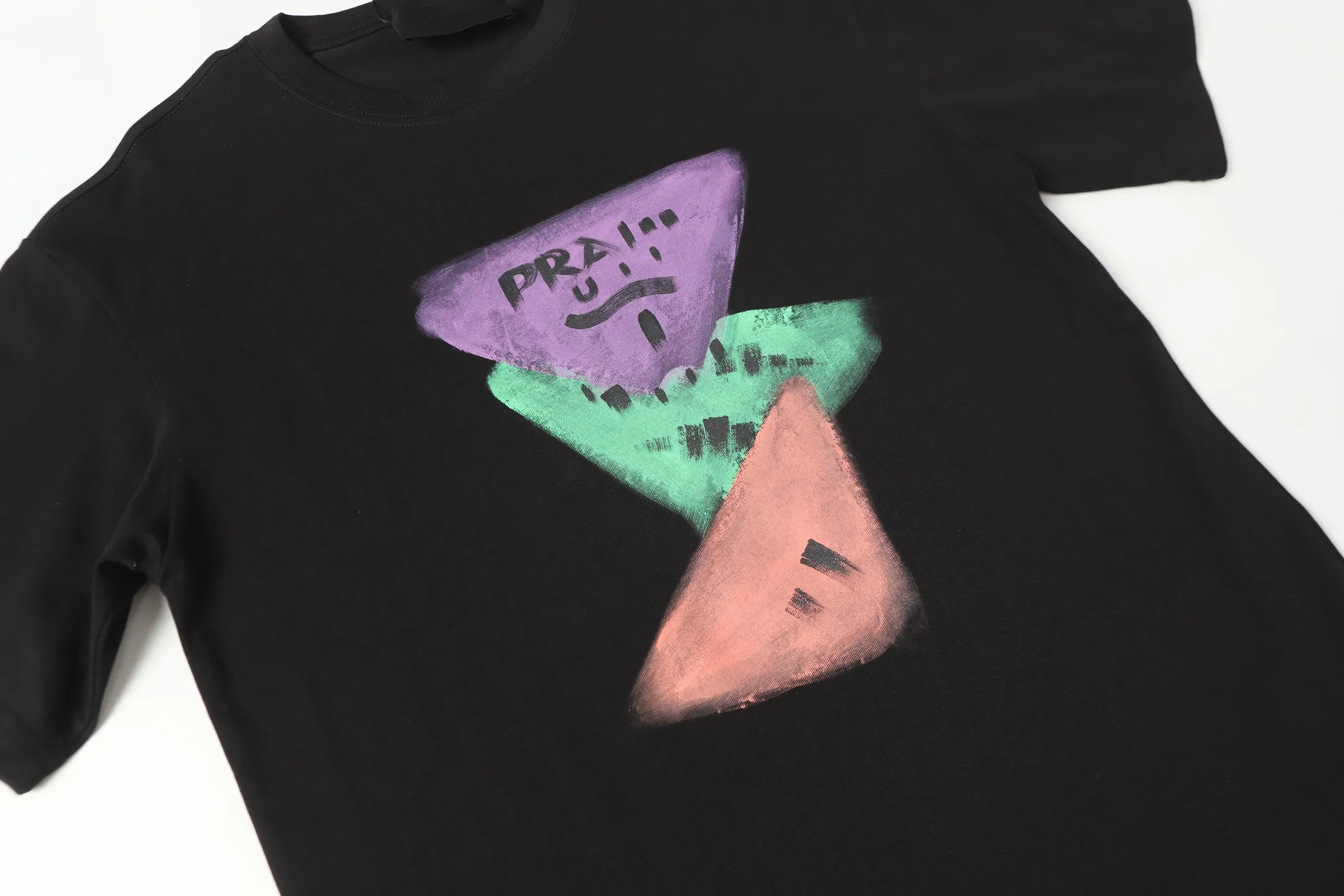 Hand-Painted Logo Cotton T-Shirt D9013712 — view 5