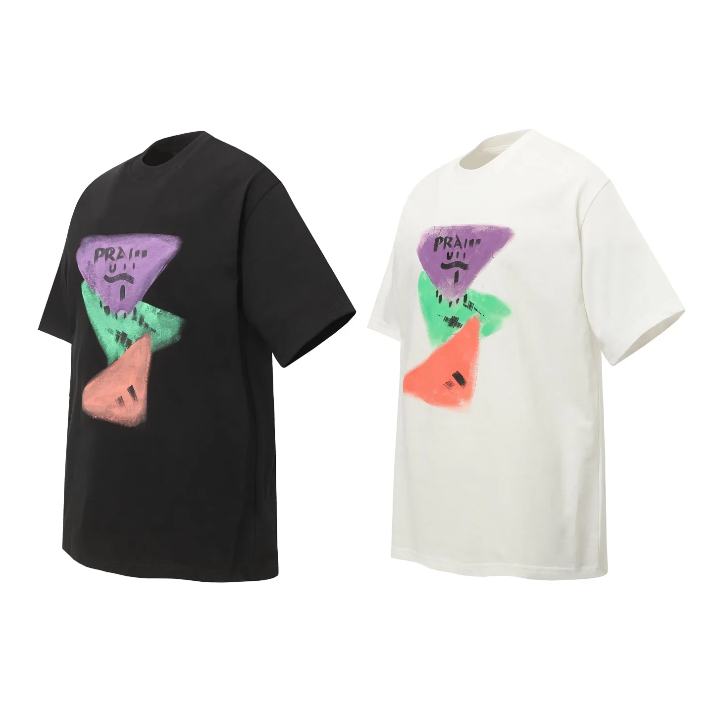 Hand-Painted Logo Oversized Cotton T-Shirt D9013714