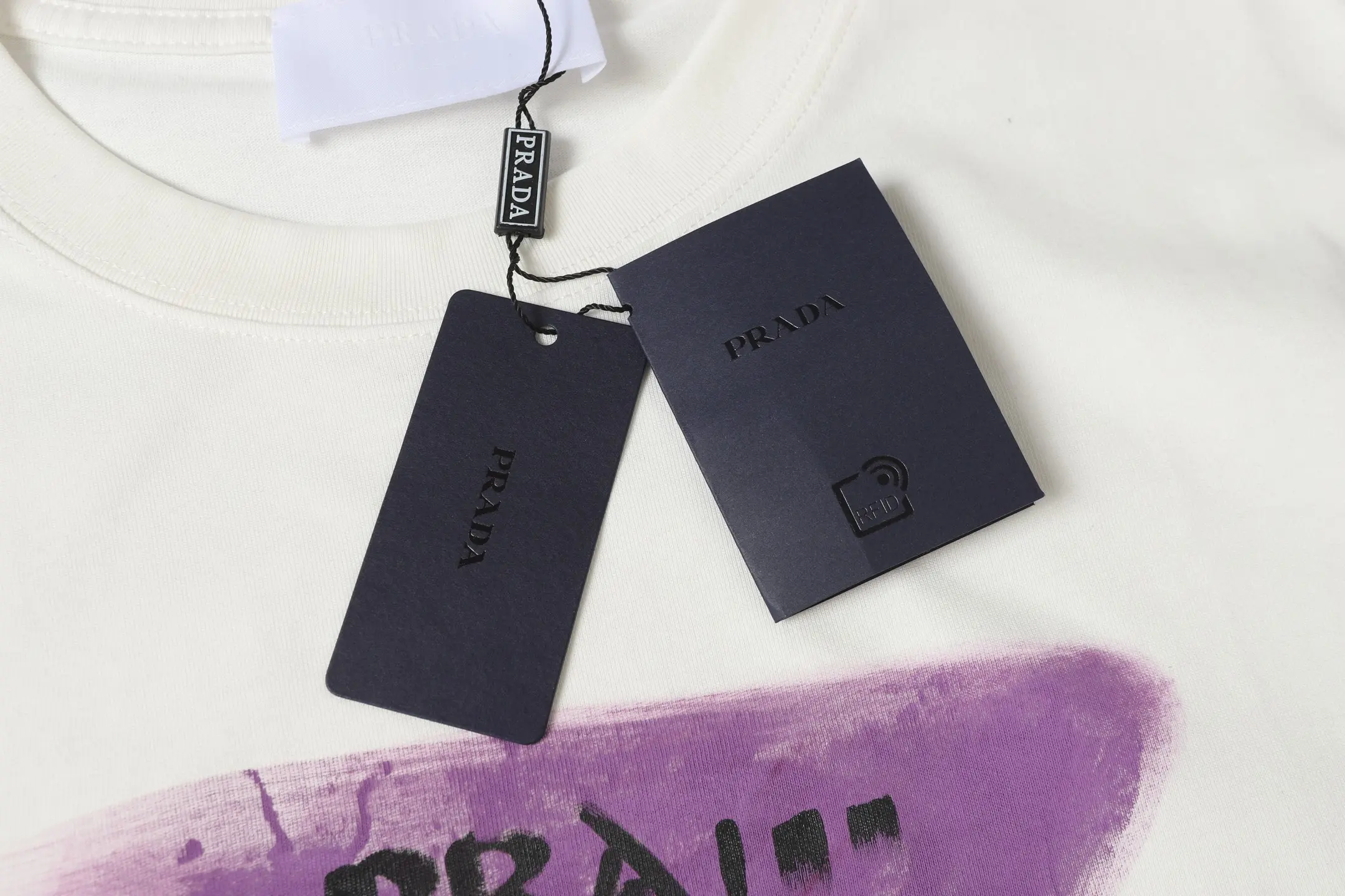Hand-Painted Logo Cotton T-Shirt D9013713 — view 4
