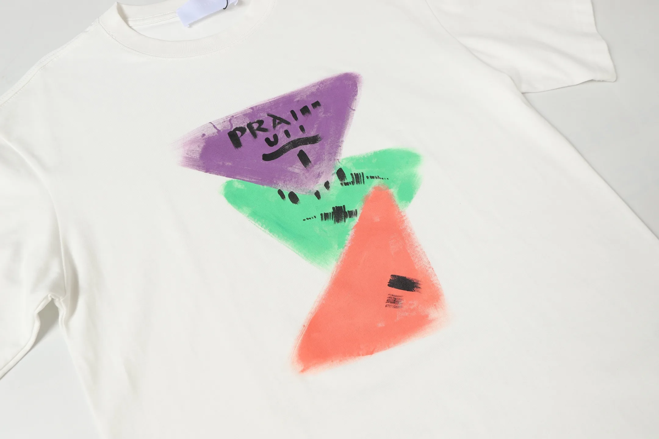 Hand-Painted Logo Cotton T-Shirt D9013713 — view 5