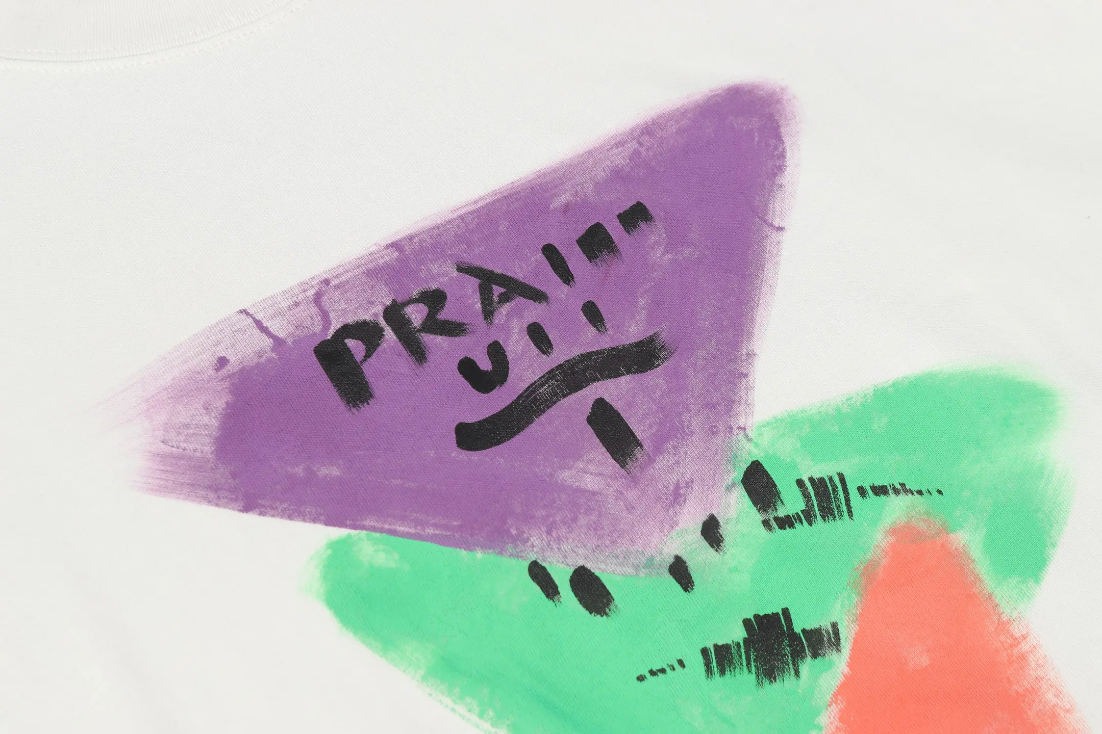 Hand-Painted Logo Cotton T-Shirt D9013713 — view 6