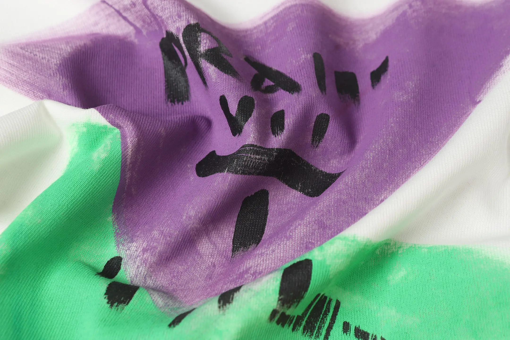 Hand-Painted Logo Cotton T-Shirt D9013713 — view 7