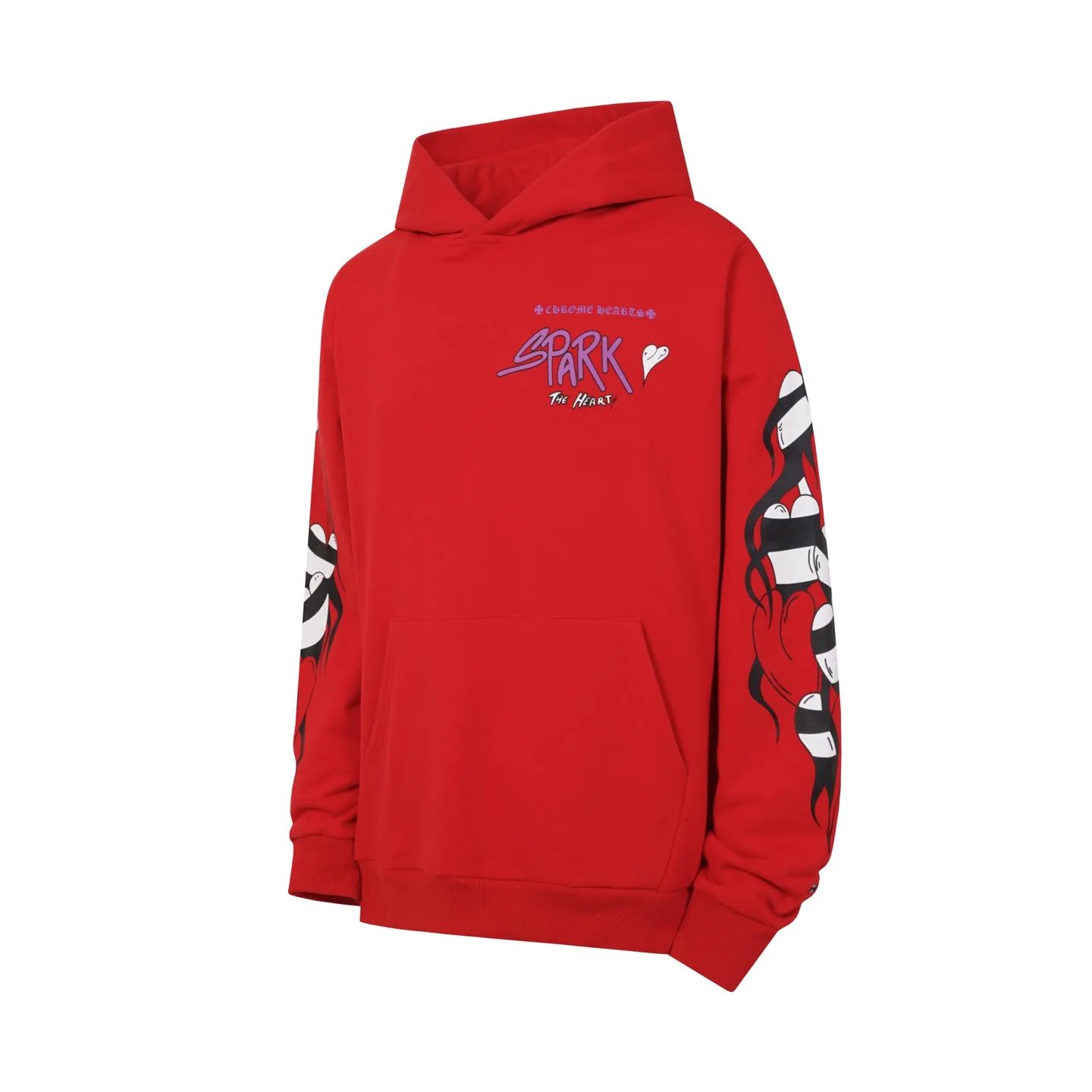 Graffiti Print Fleece-Back Hoodie D15521240 — view 2