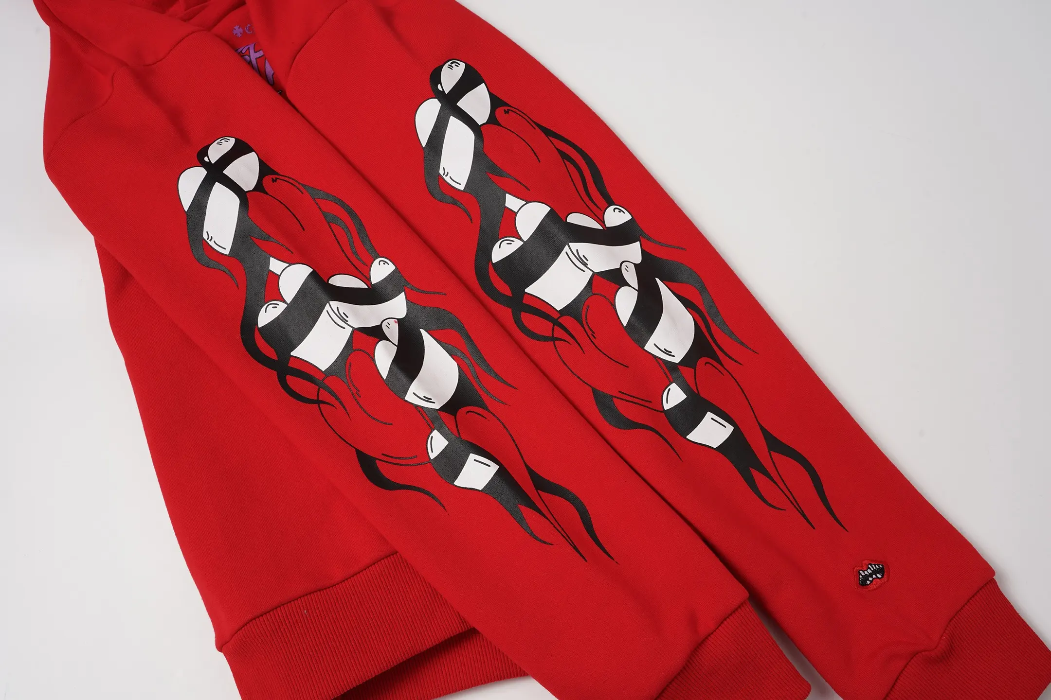 Graffiti Print Fleece-Back Hoodie D15521240 — view 10