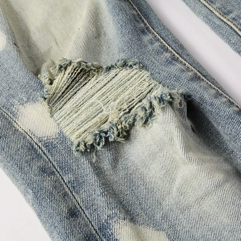 Distressed Paint-Splatter Slim-Fit Jeans D16021860 — view 5