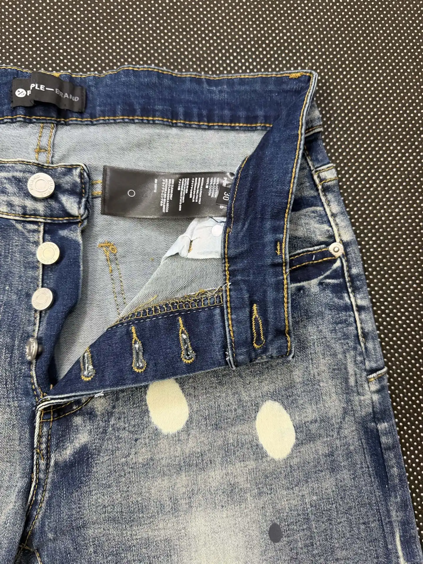 Distressed Paint-Splatter Slim-Fit Jeans D16021860 — view 13