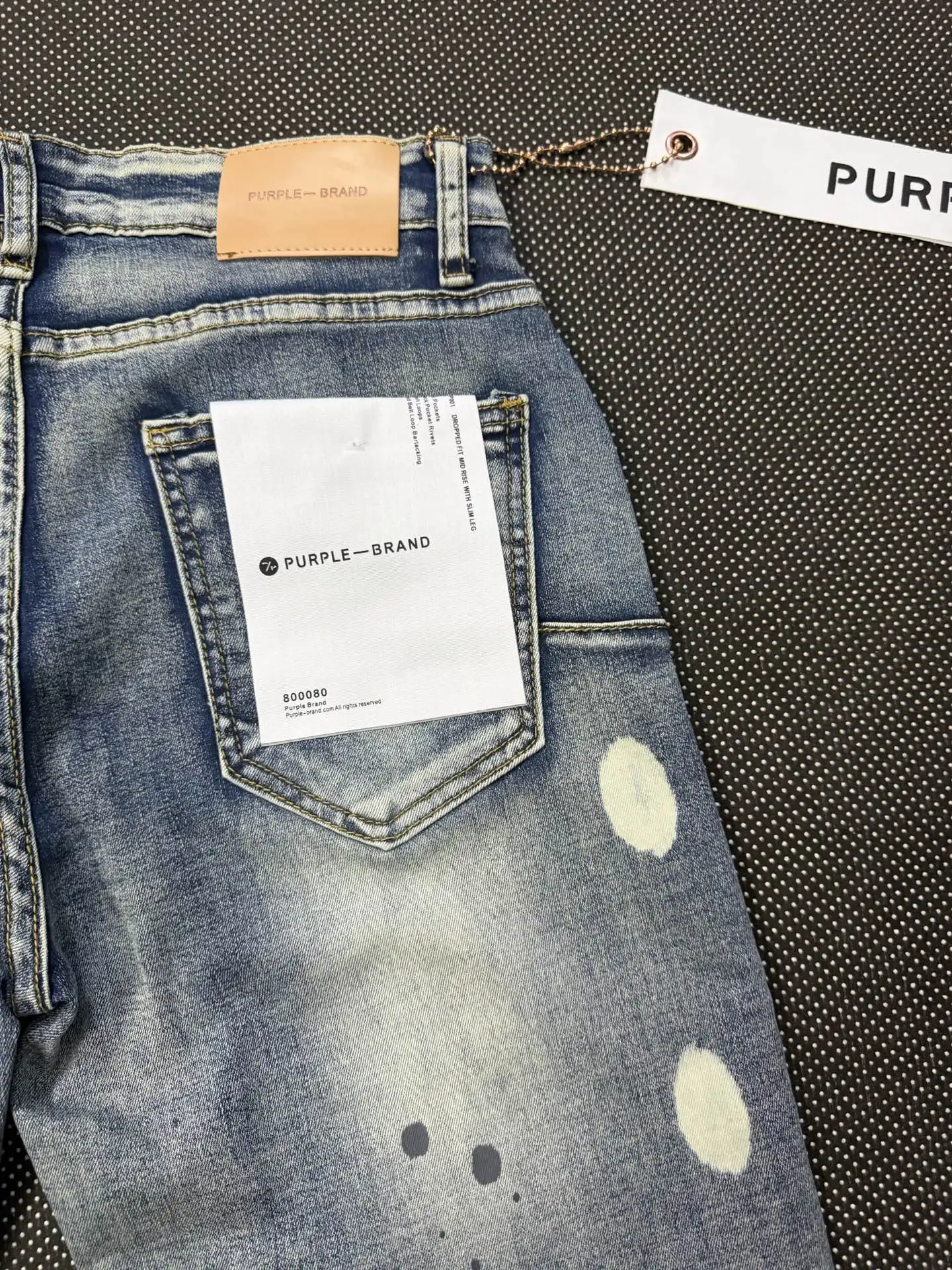 Distressed Paint-Splatter Slim-Fit Jeans D16021860 — view 15