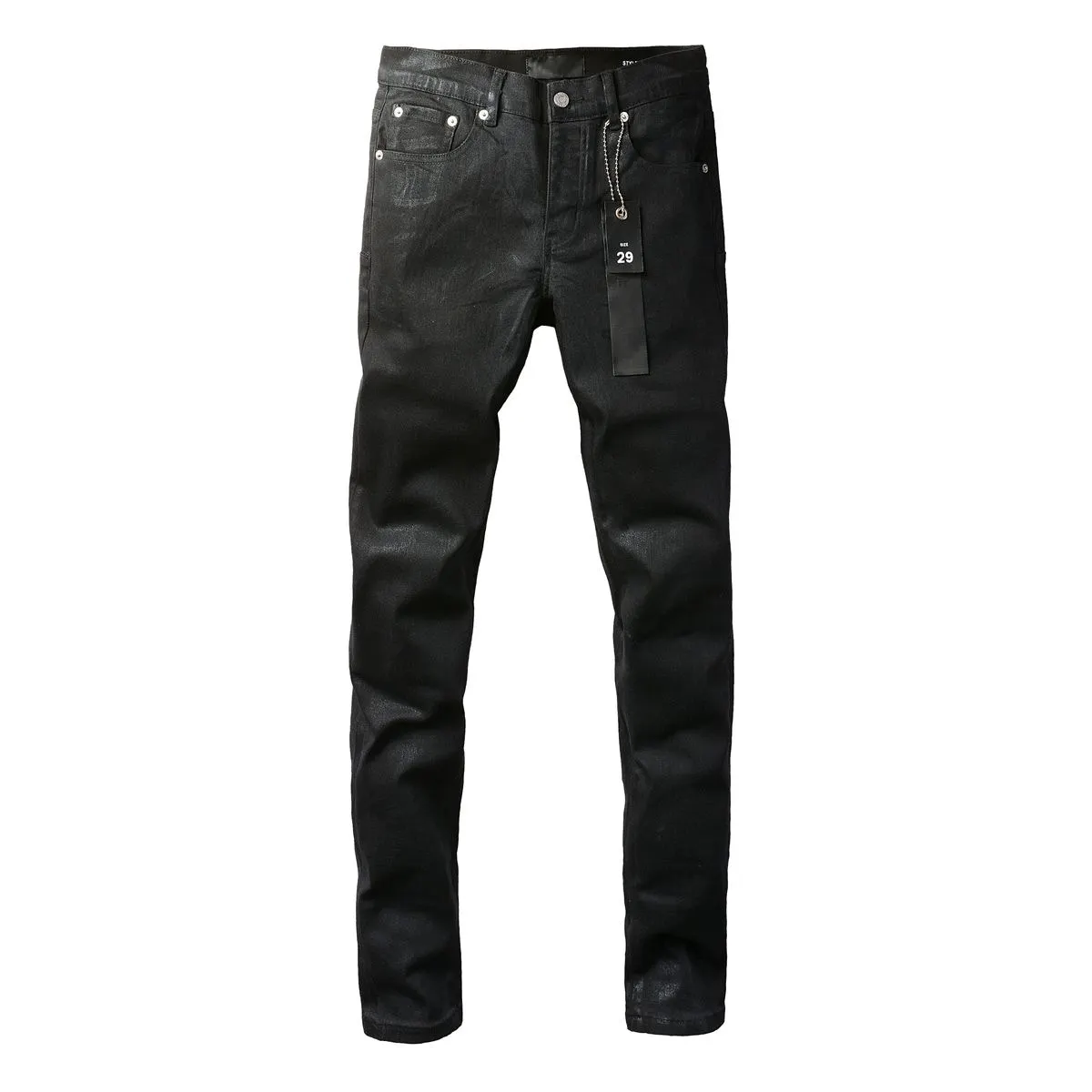 Coated Waxed Slim-Fit Jeans D16521849 — view 2