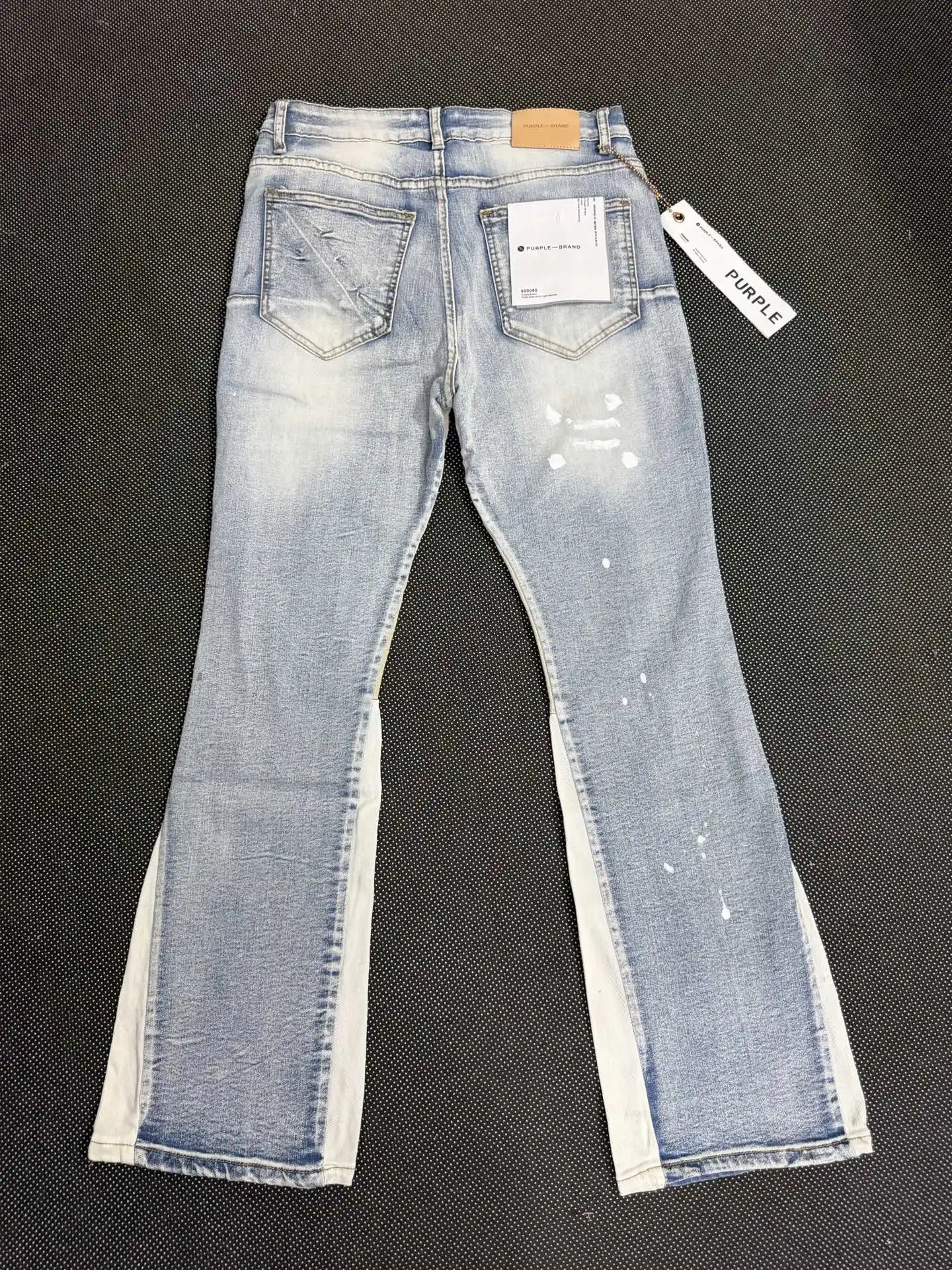 Distressed Paint-Splatter Flared Jeans D16021846 — view 2