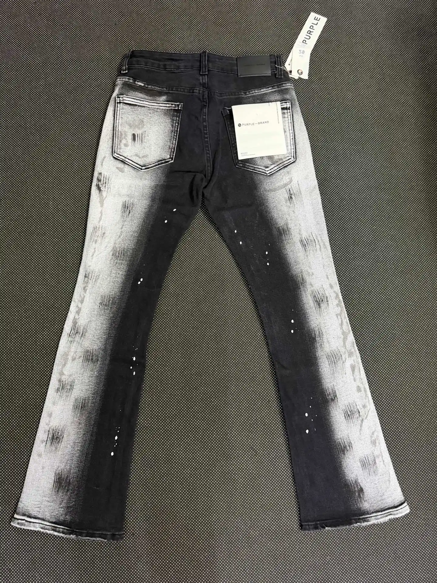 Purple Brand Paint-Splatter Gradient Slim-Leg Jeans D18021839 — view 2