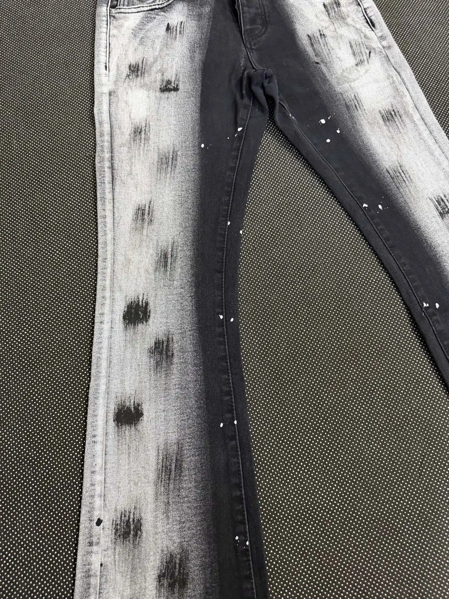 Purple Brand Paint-Splatter Gradient Slim-Leg Jeans D18021839 — view 7