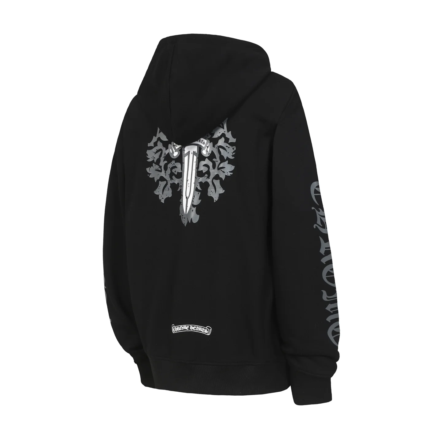Dagger Print Zip-Up Hoodie D14513489 — view 3