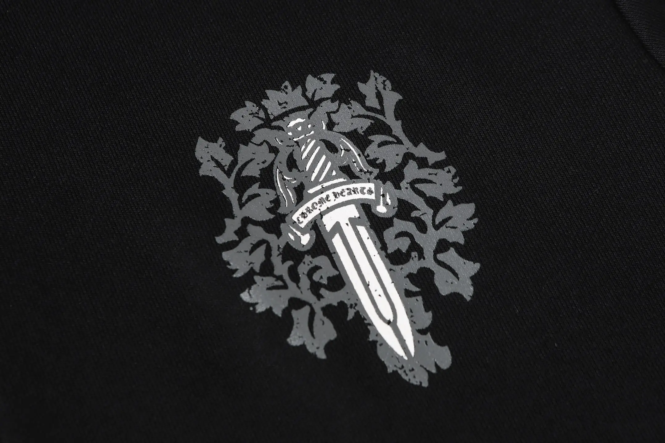Dagger Print Zip-Up Hoodie D14513489 — view 7