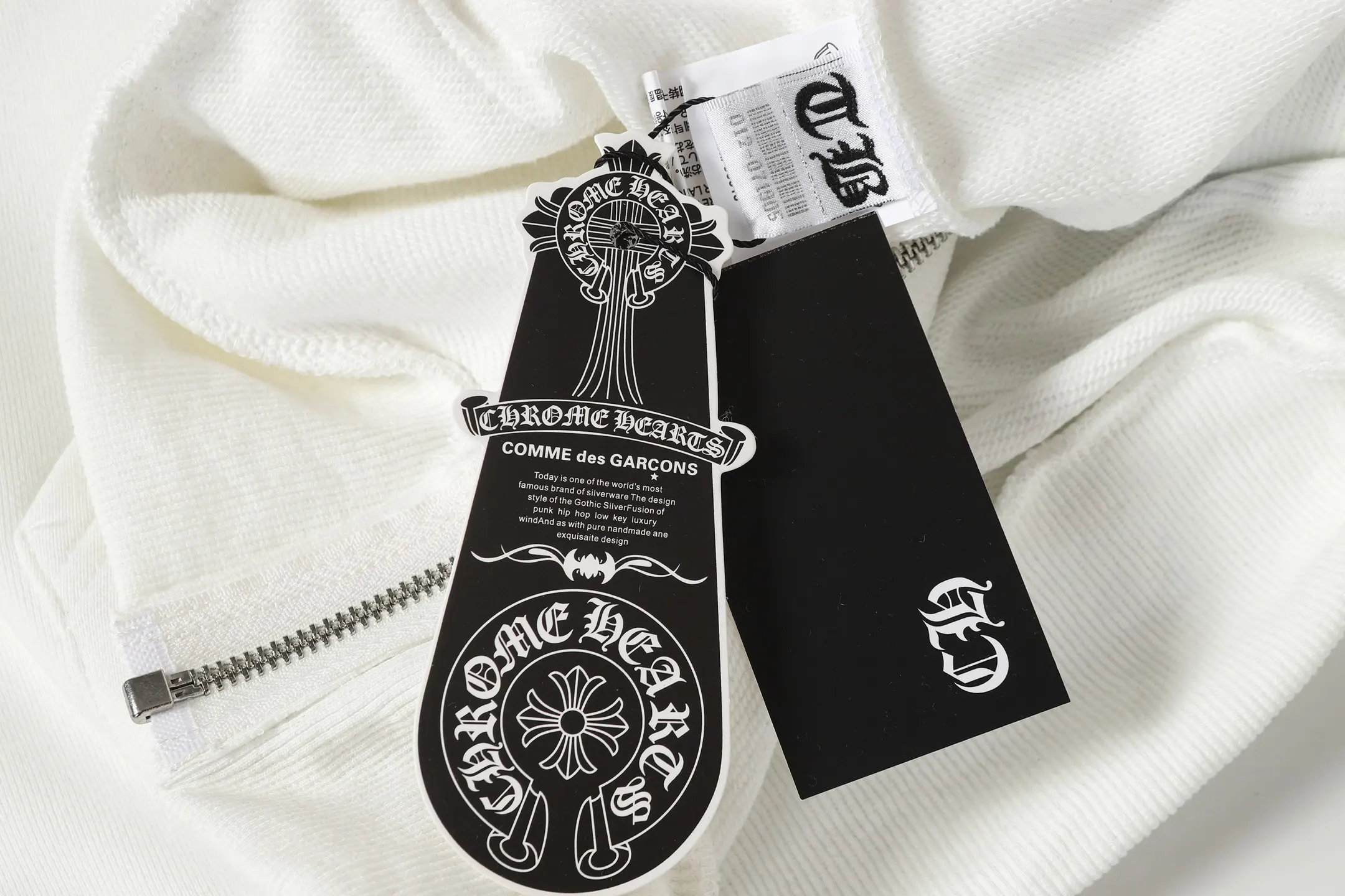 Logo Print Zip-Up Hoodie D15013501 — view 13