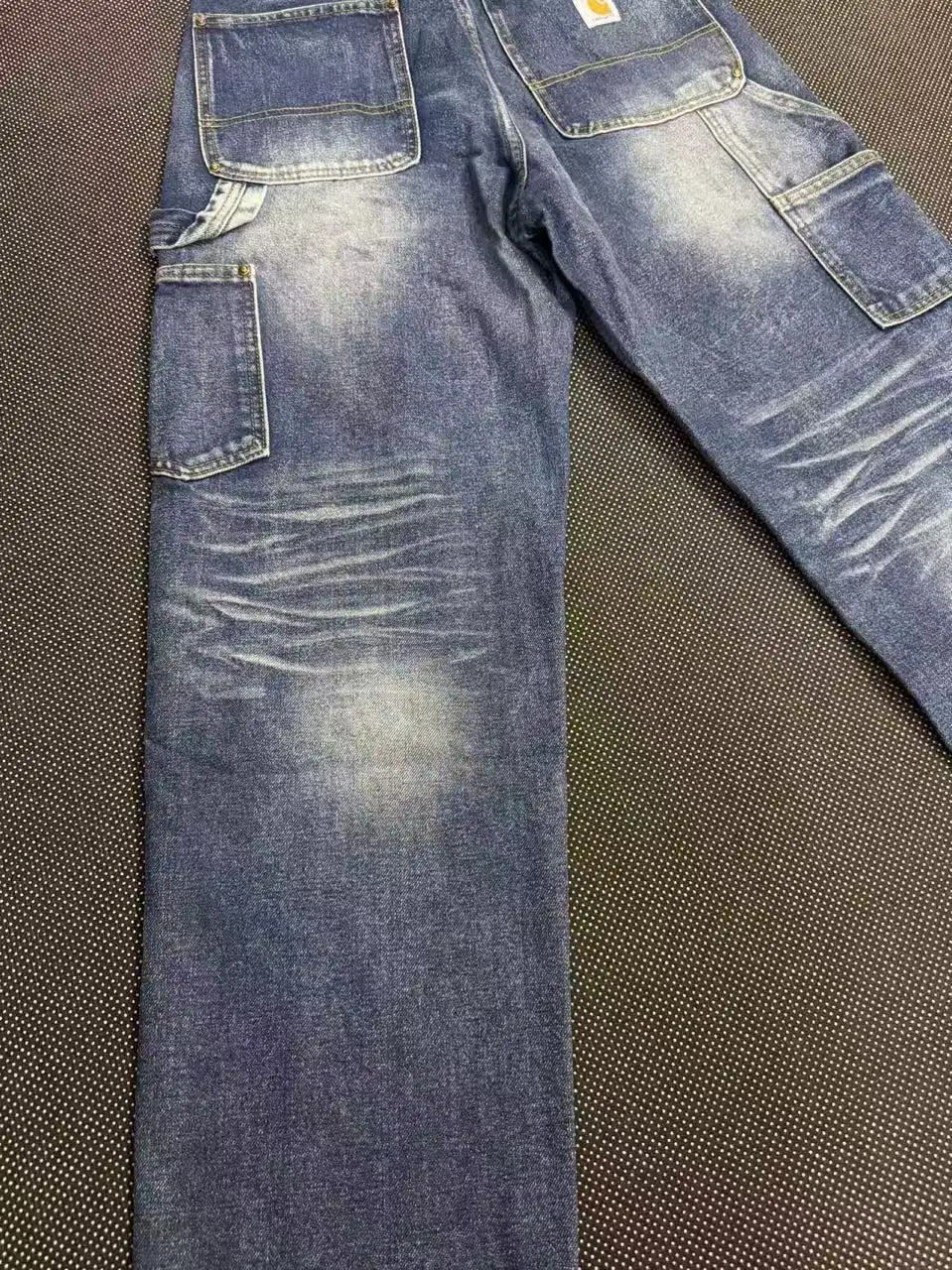 Double-Knee Washed Denim Work Pants D18021835 — view 9