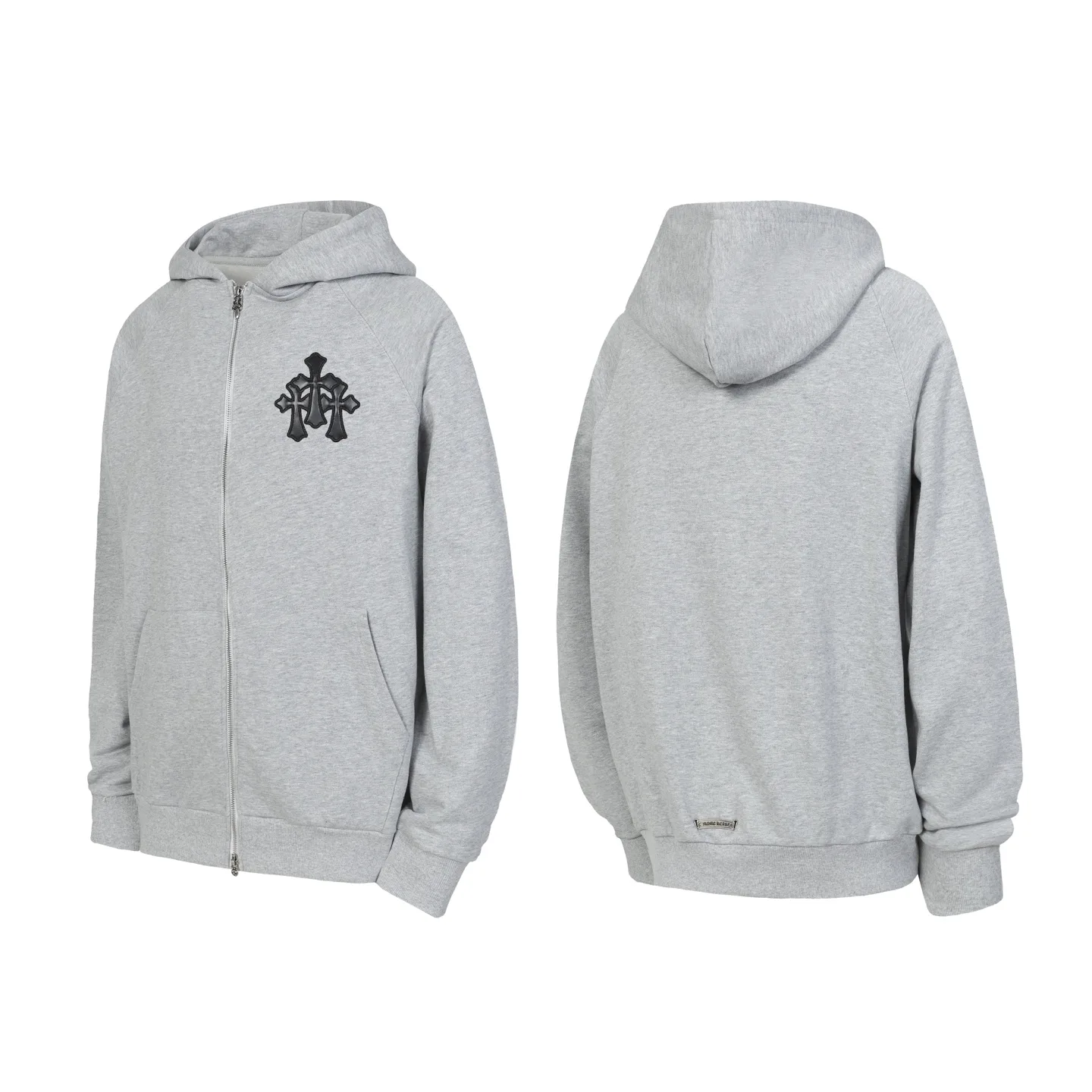 Cross Patch Zip-Up Hoodie D15013579