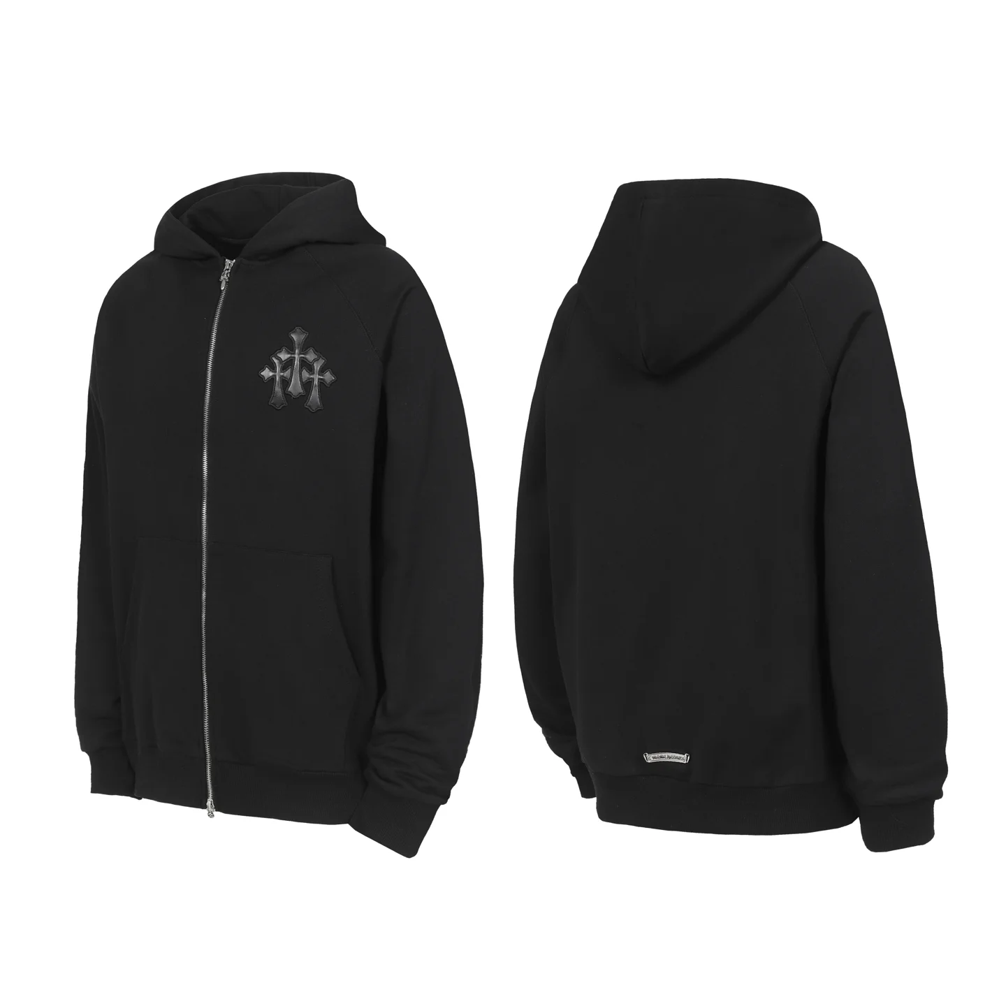 Cross Patch Zip-Up Hoodie D15013578