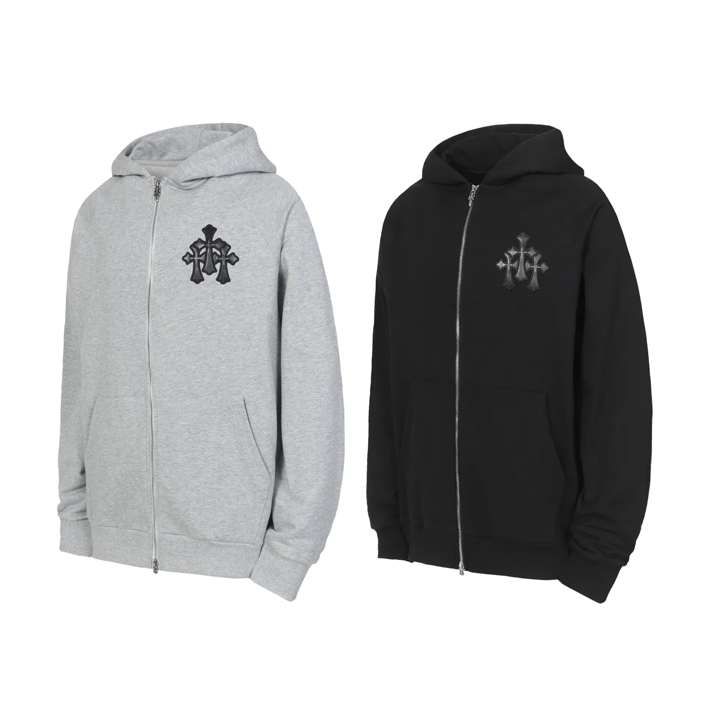 Logo-Patch Zip-Up Hoodie D15013580