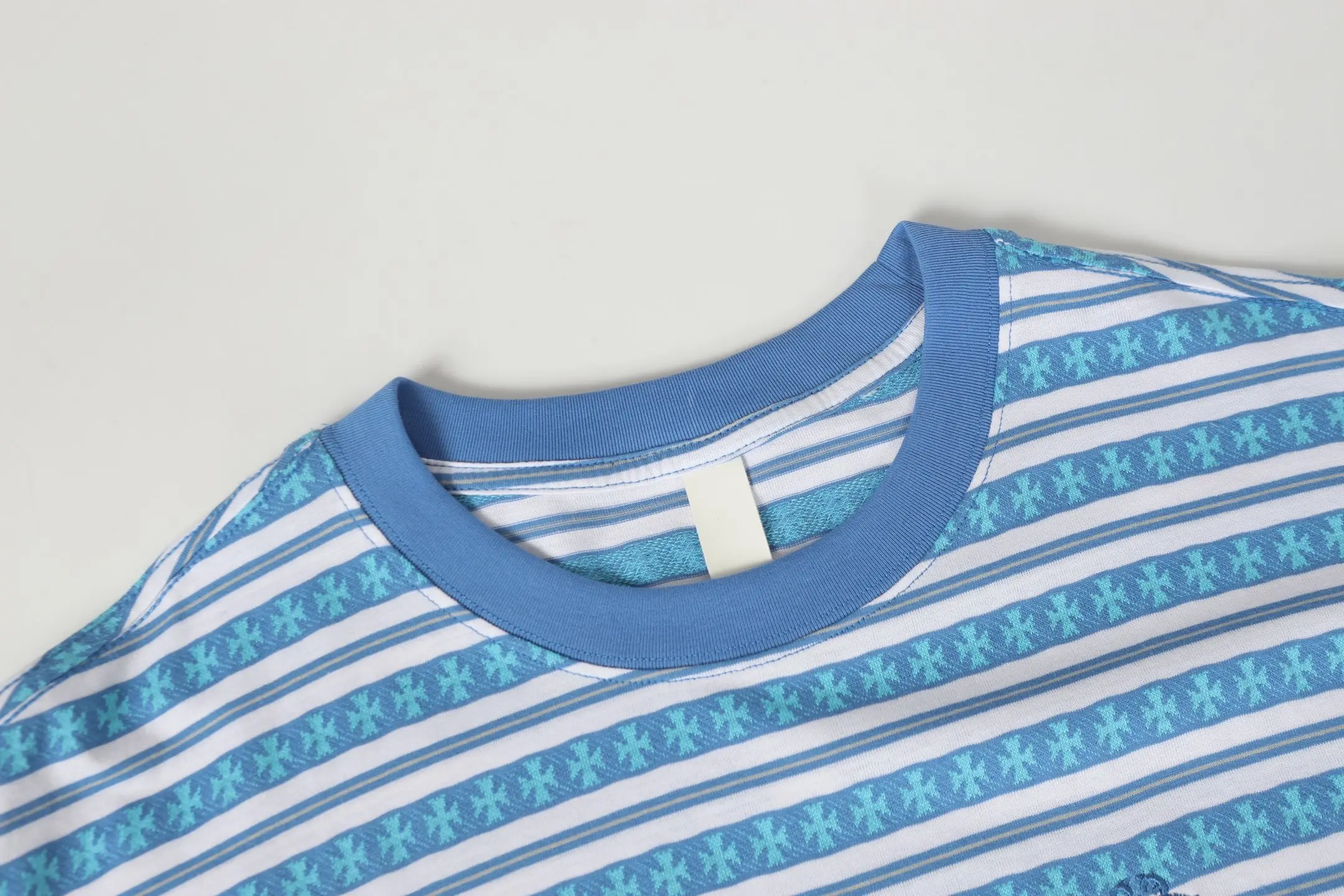 Striped Logo-Embroidered Cotton T-Shirt D10013748 — view 3