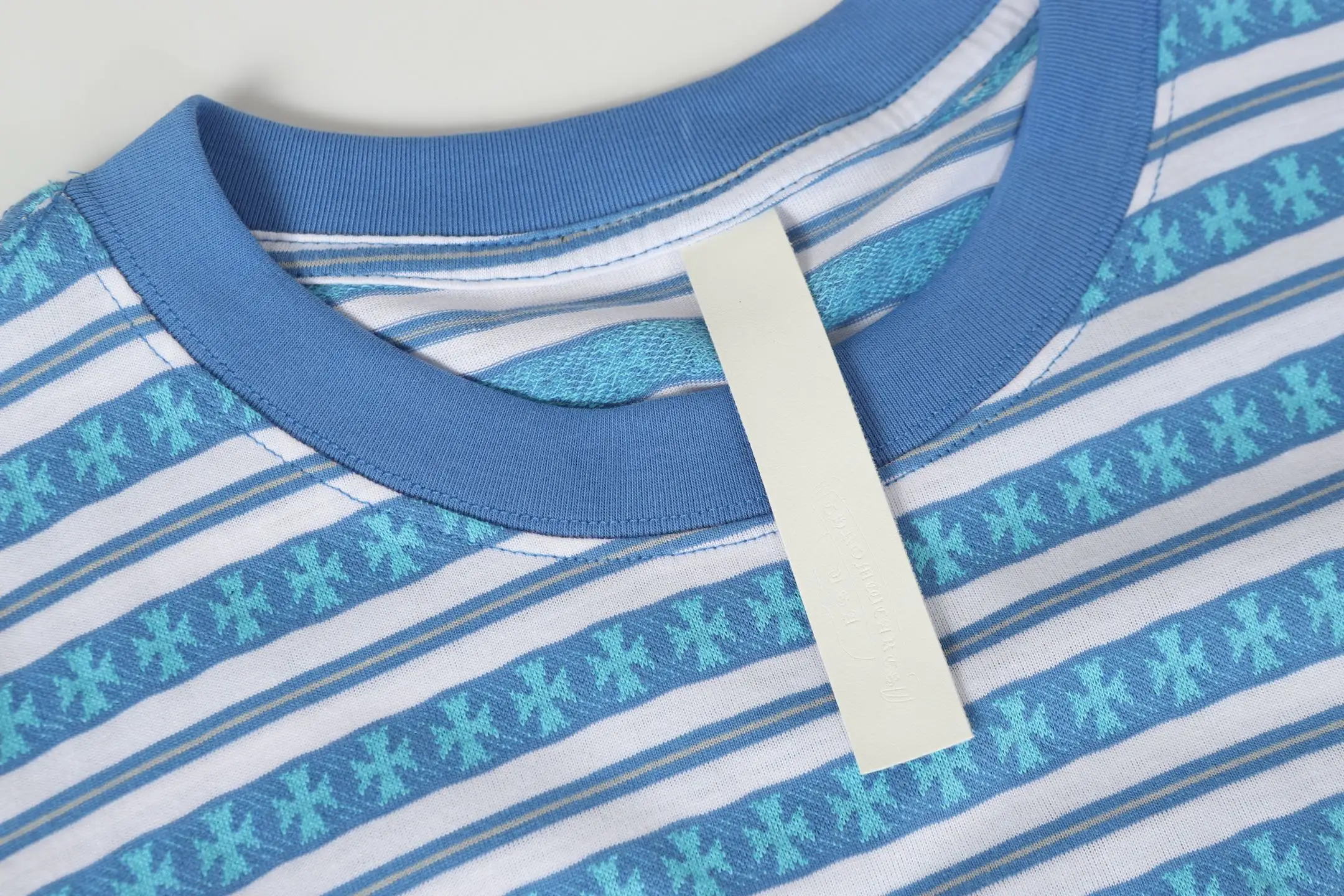 Striped Logo-Embroidered Cotton T-Shirt D10013748 — view 4