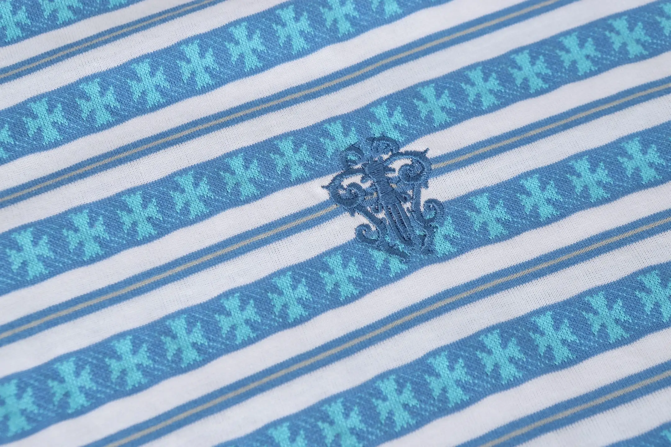 Striped Logo-Embroidered Cotton T-Shirt D10013748 — view 5