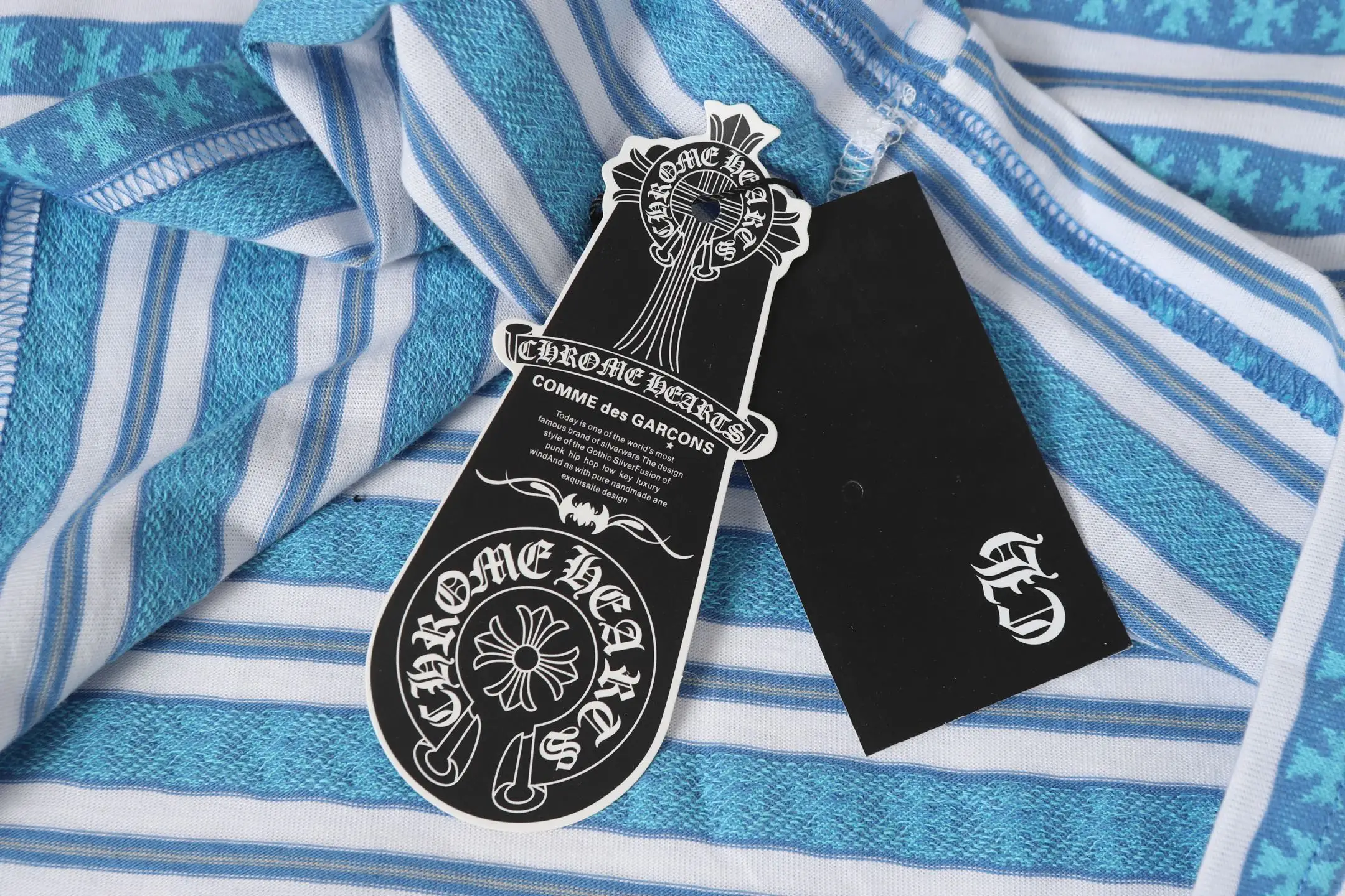 Striped Logo-Embroidered Cotton T-Shirt D10013748 — view 7