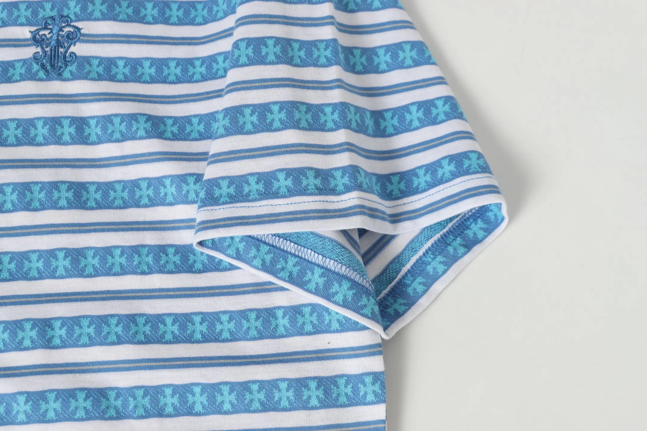 Striped Logo-Embroidered Cotton T-Shirt D10013748 — view 10