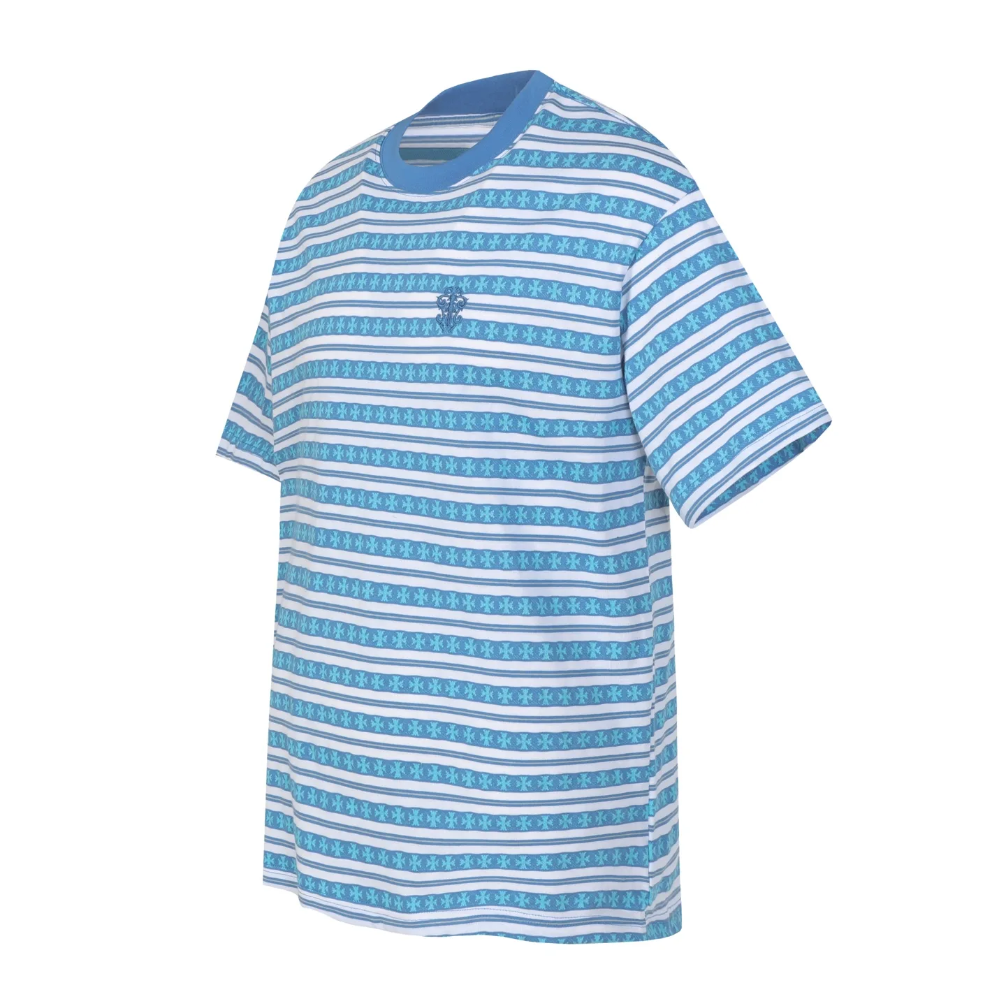 Striped Logo-Embroidered Cotton T-Shirt D10013751 — view 4