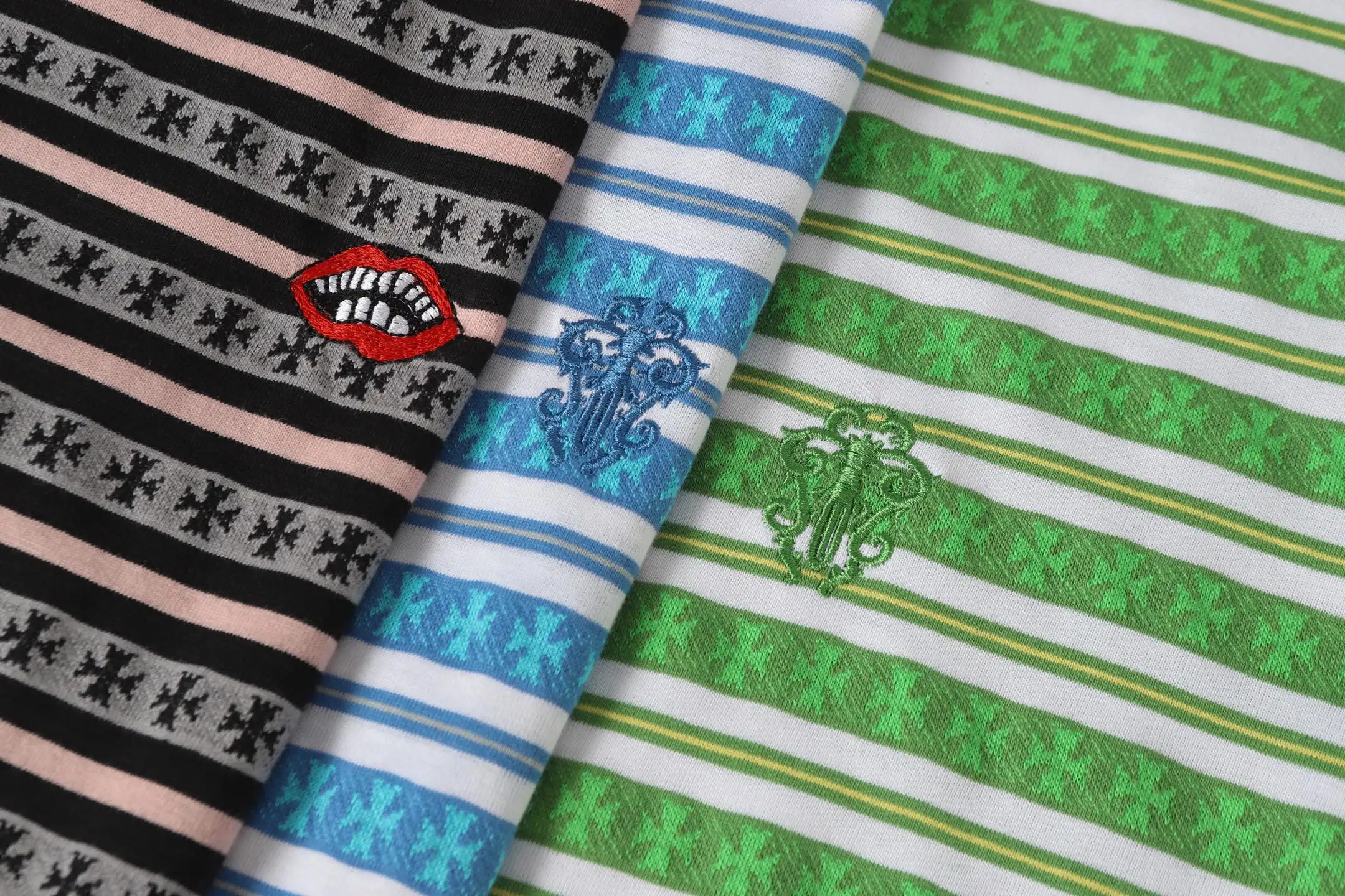 Striped Logo-Embroidered Cotton T-Shirt D10013751 — view 8