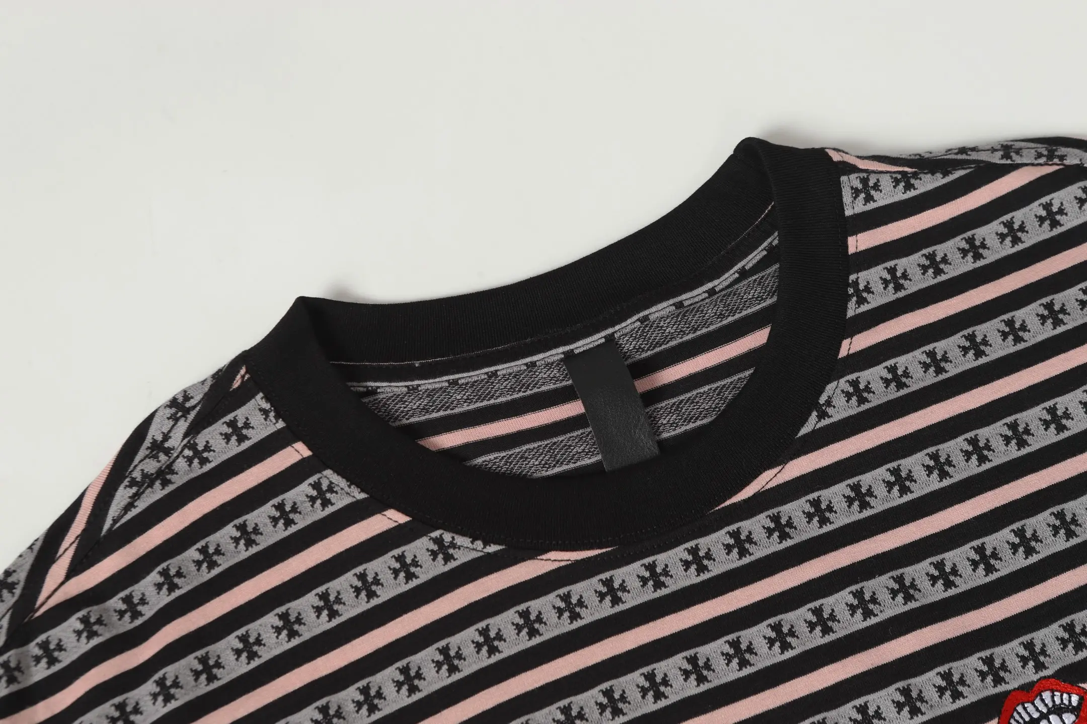 Striped Logo-Embroidered Cotton T-Shirt D10013749 — view 3