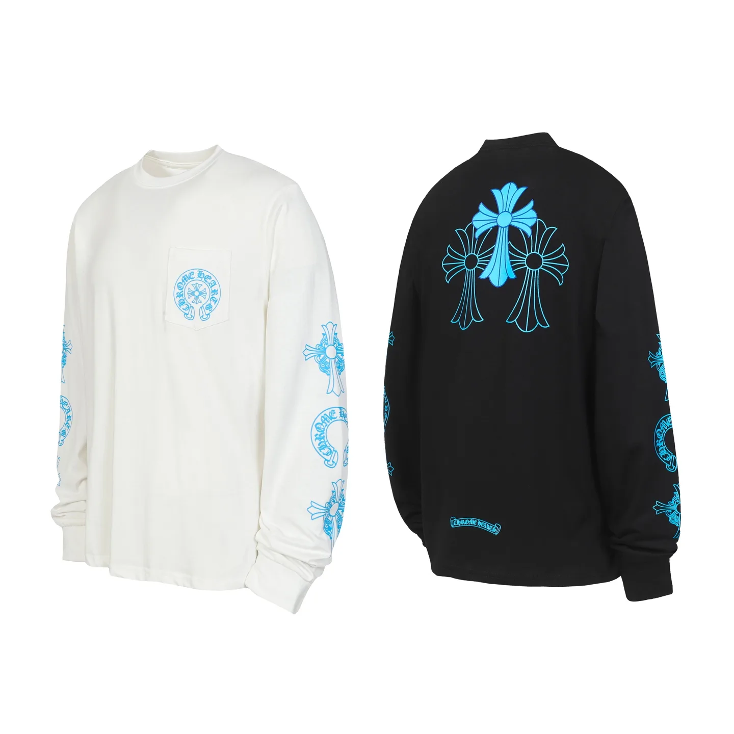 Cross Print Long-Sleeve T-Shirt D10013499