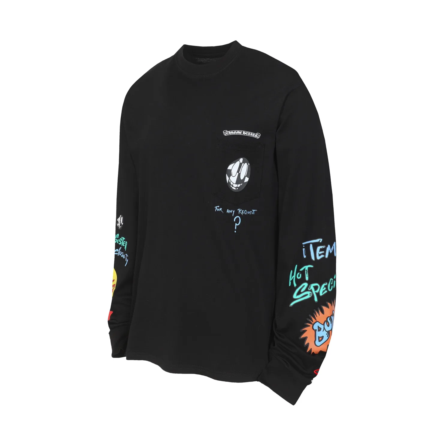 Graffiti Print Long-Sleeve T-Shirt D10013493 — view 2