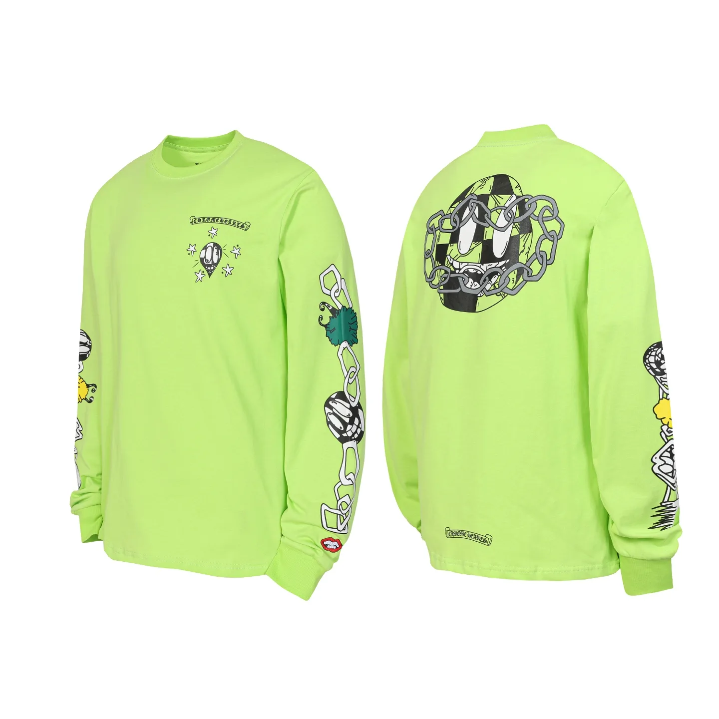 Graffiti Print Long-Sleeve T-Shirt D10013472