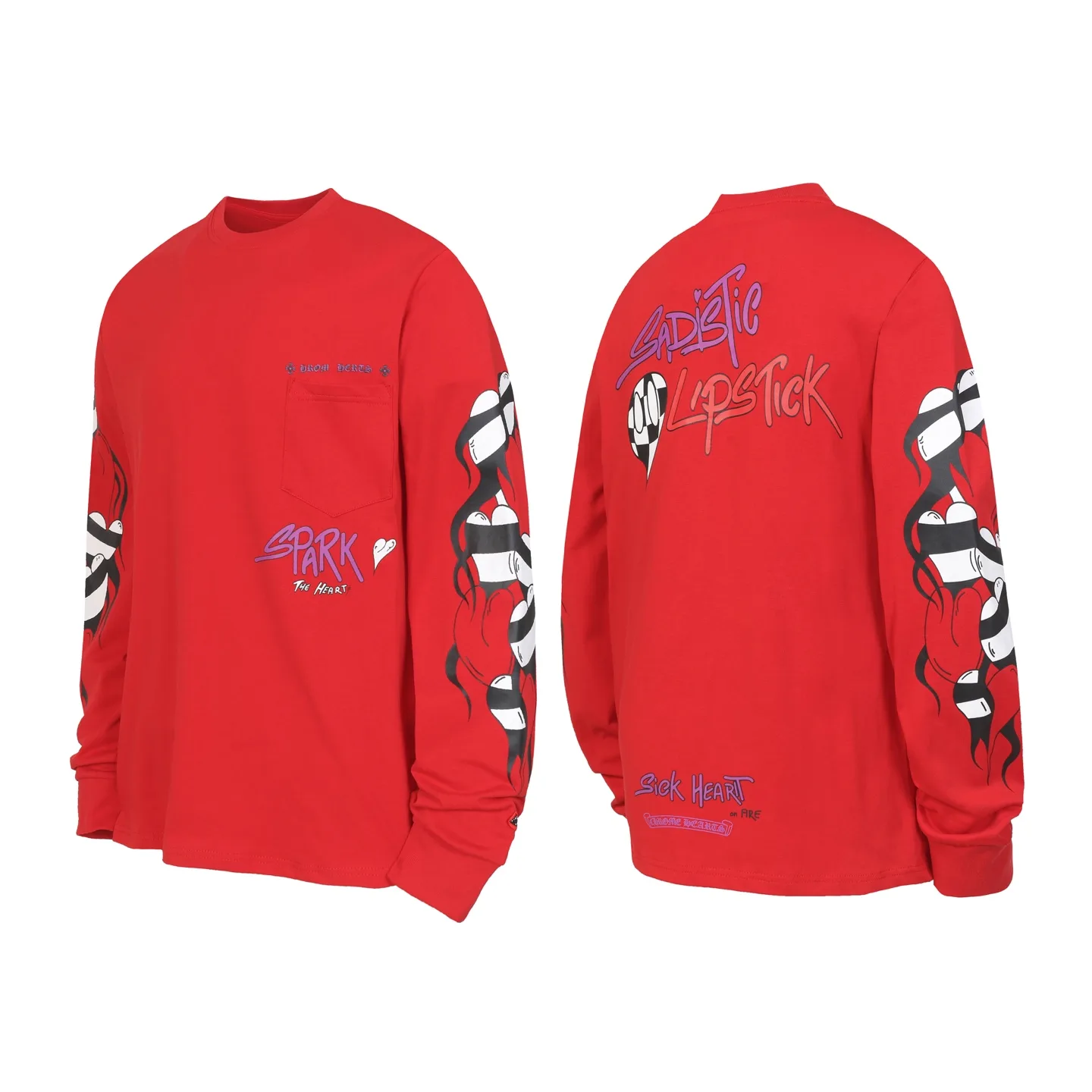 Graffiti Print Long-Sleeve T-Shirt D10013570